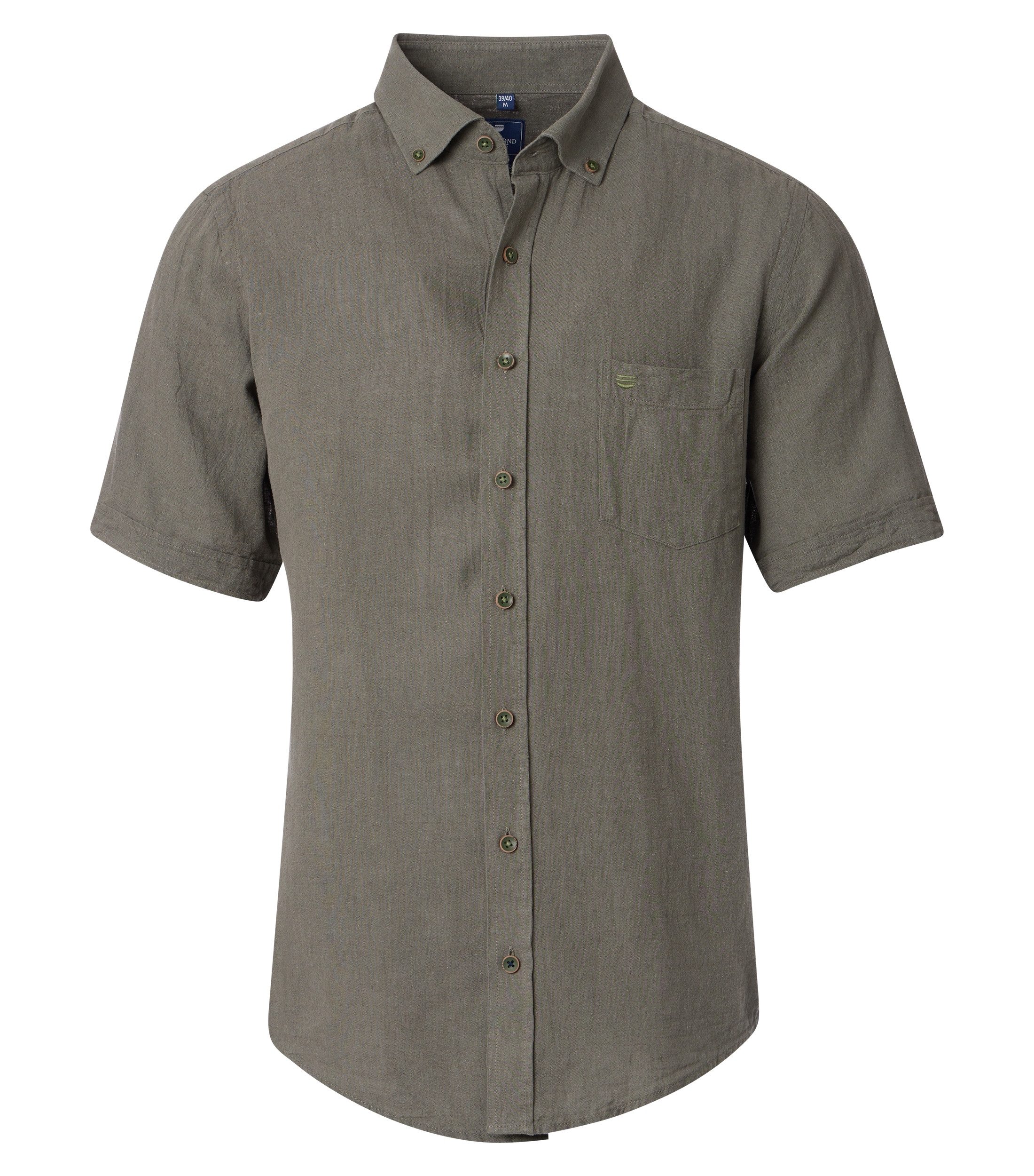 Redmond Kurzarmhemd uni Casual Fit günstig online kaufen