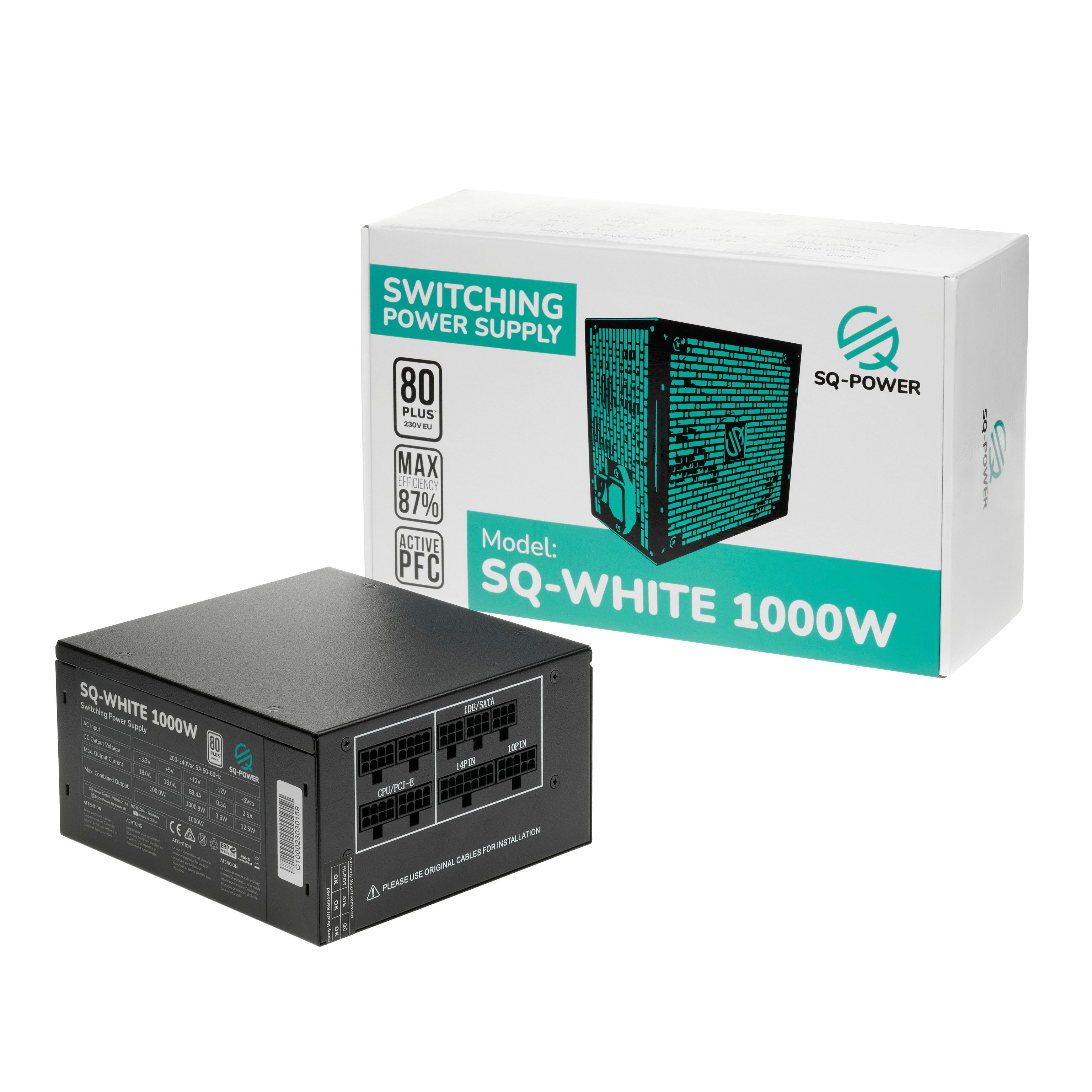 SQ-WHITE 1000 Watt PC-Netzteil
