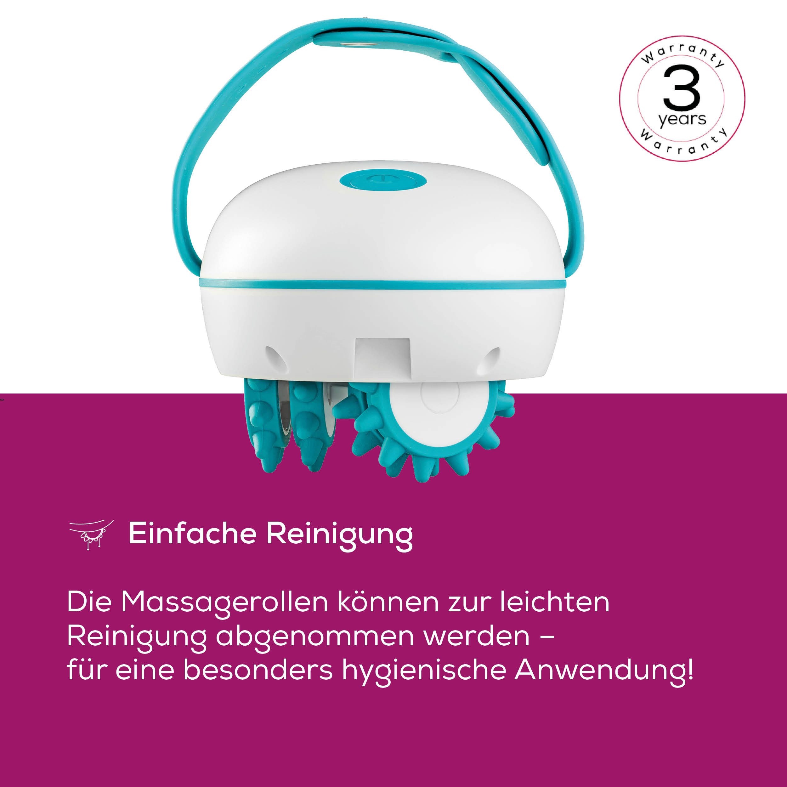 BEURER Massagegerät CM 51 Cellulite Massagegerät für straffere Haut, 2 Intensitätsstufen, Effektive Bindegewebsmassage, verstellbarer Handgriff