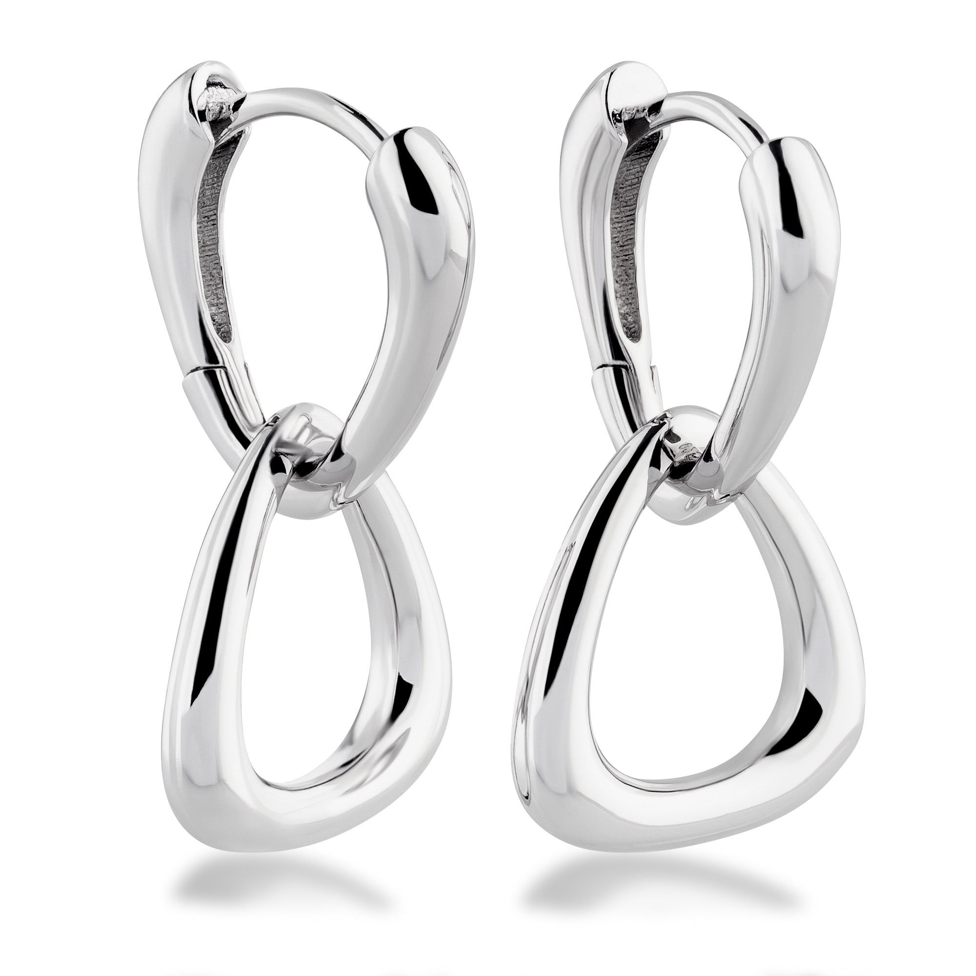 Schöner-SD Paar Creolen 3-eckige Ohrringe Triangel mit Einhänger Anhänger D günstig online kaufen