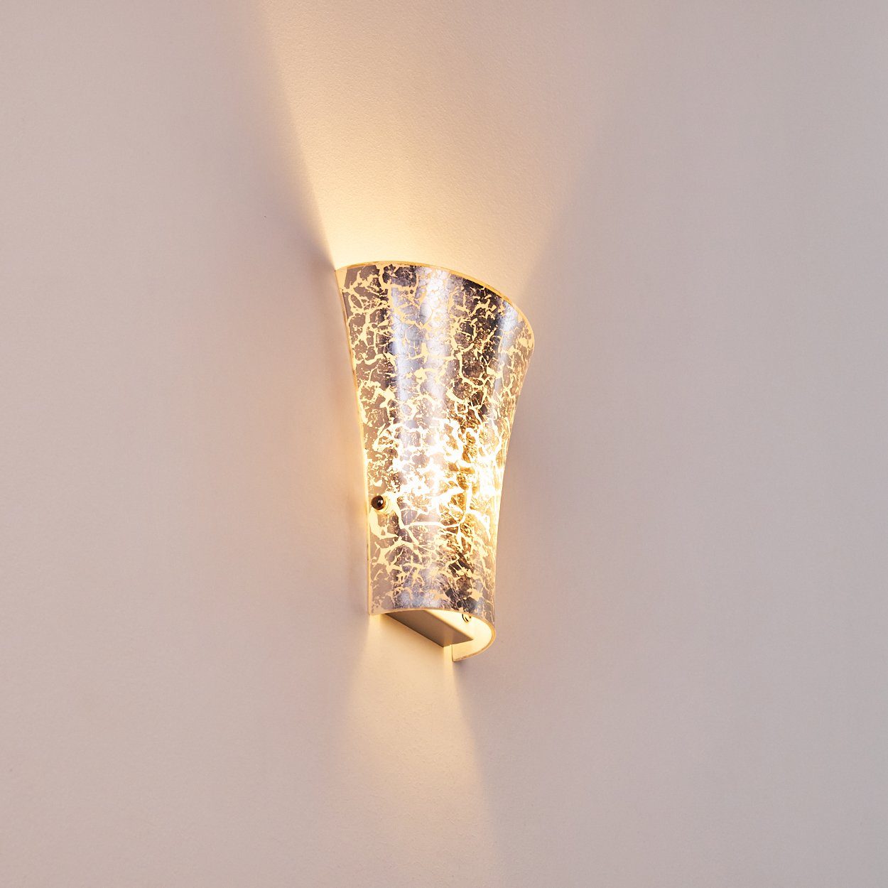 ohne Wandleuchte in mit Lichteffekt Wand, an »Vazzano« Silber, mit hofstein Lichtspiel Leuchtmittel, moderne der Metall/Glas Innen aus Wandlampe 1xG9