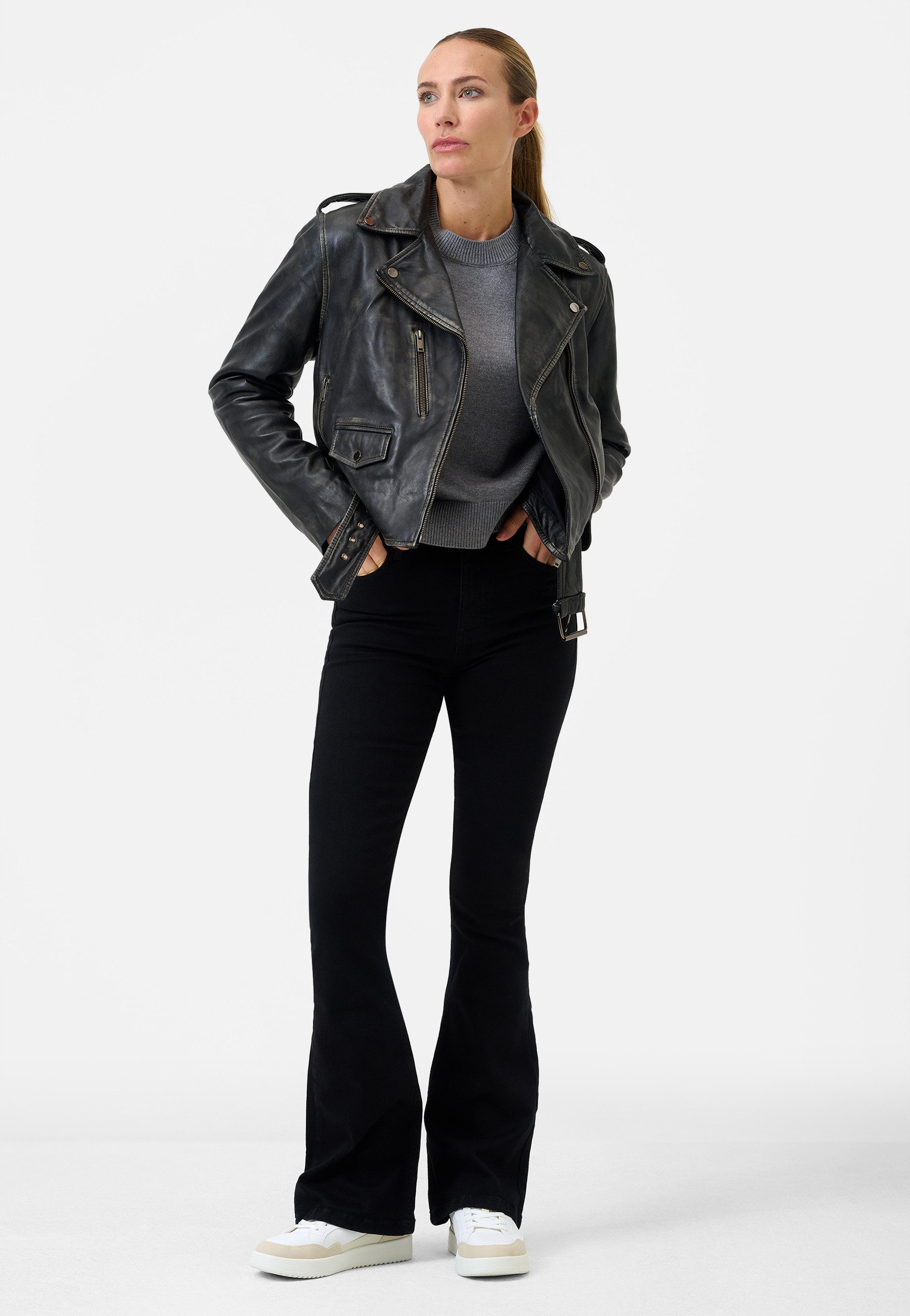 RICANO Lederjacke Louna Lederjacke mit Reverskragen günstig online kaufen