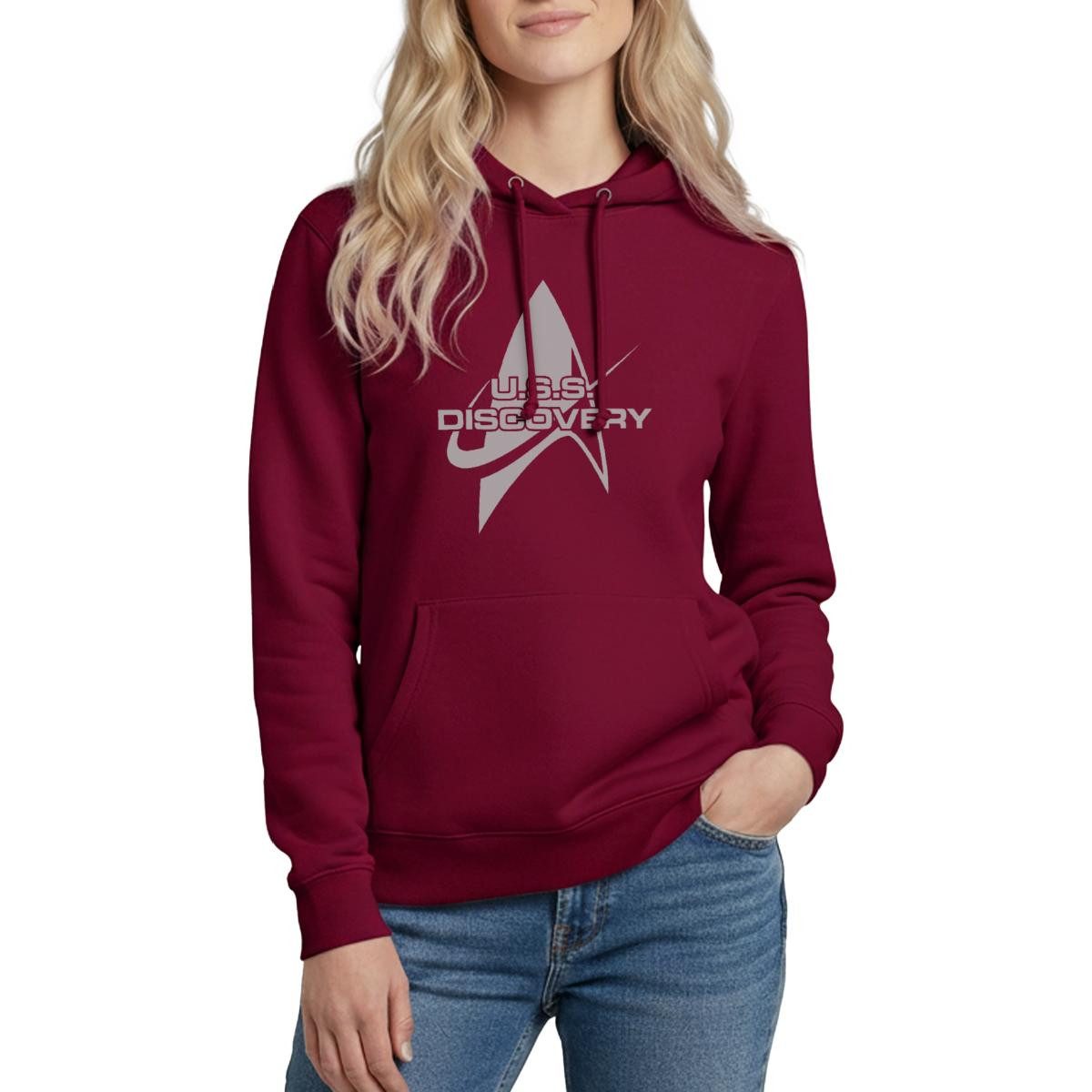 Hoodie Star Trek Discovery Delta Abzeichen Damen Hoodie