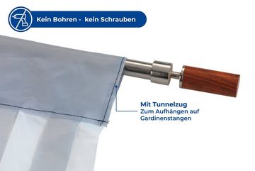 Türvorhang Insektenschutz, Maximex, Klettband (1 St), blickdicht, Grau-Weiß, zuschneidbar