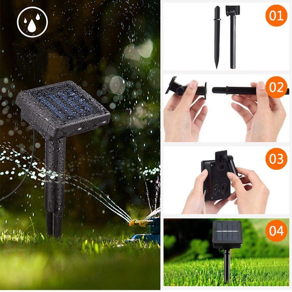 LETGOSPT LED Solarleuchte Wasserdichte LED ‎Kaltweiß 30 Lichterkette innen, Lichterkette IP65 50/30 Warmweiß/Kaltes fest Weiß außen Solar LEDs LED Lichterkette integriert, Kristall Kugeln und Solarlicht