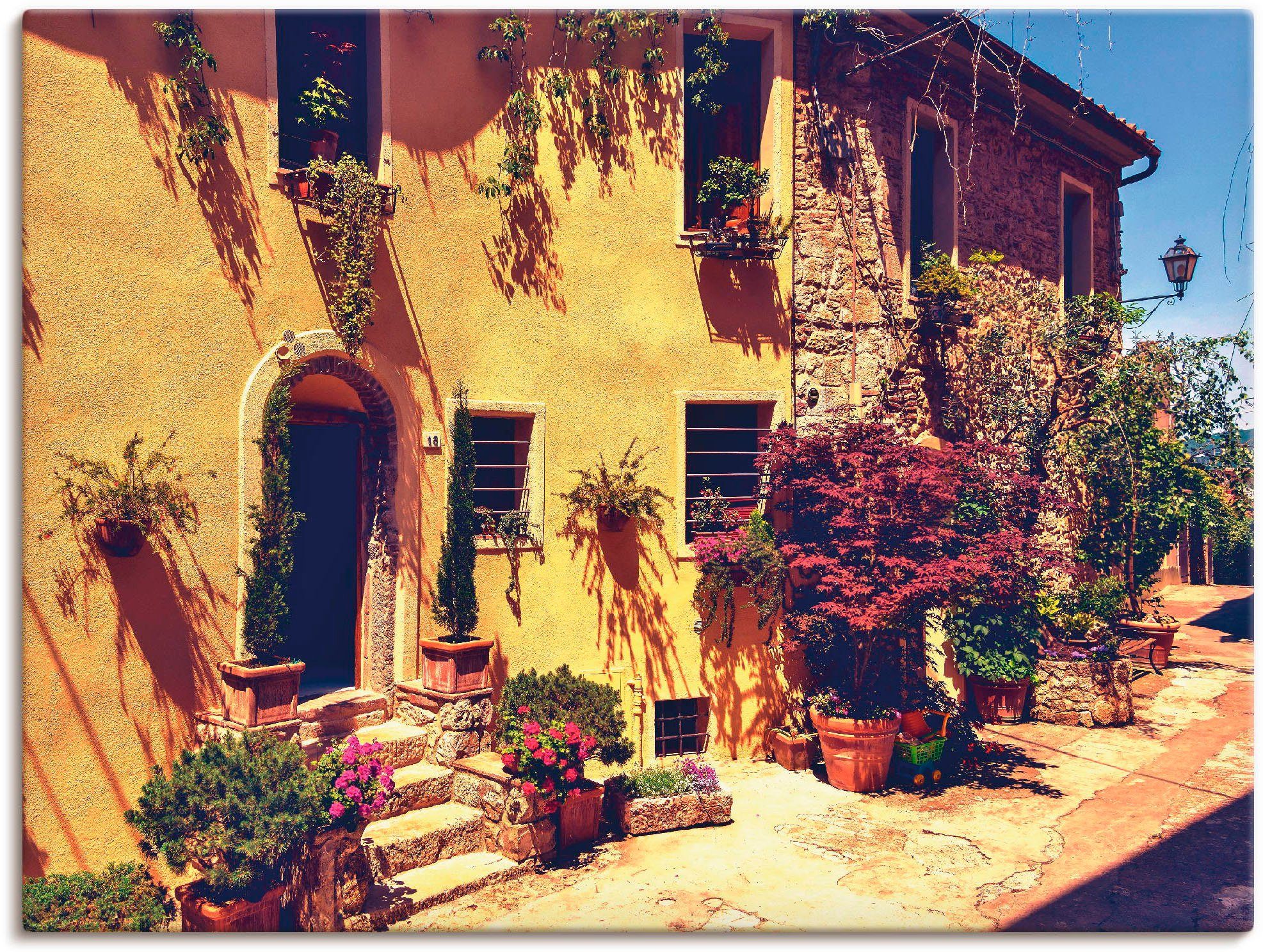 Artland Leinwandbild Siena Toskana, Europa (1 St), auf Holzrahmen gespannt