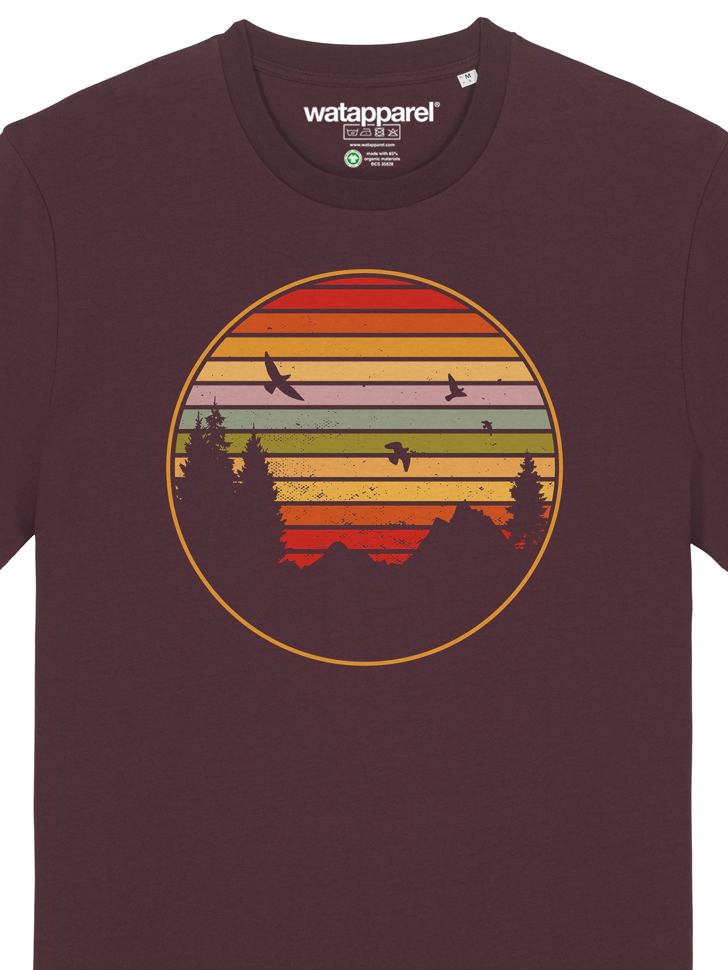 wat? Apparel T-Shirt Sunset Berge & Tannen