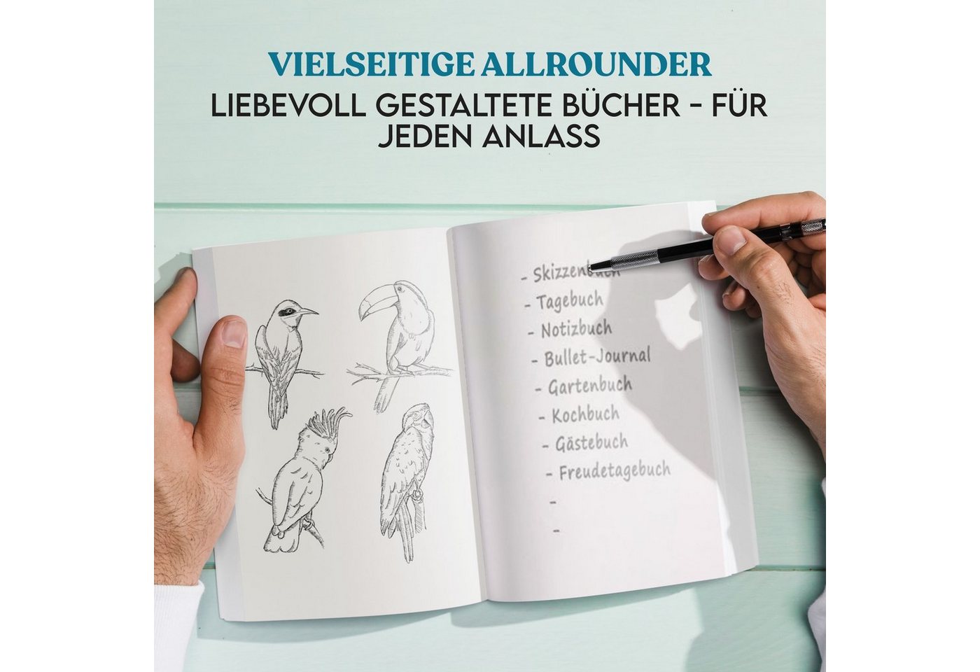 Thumbnail - LifeDesign Notizbuch "Trentino" DIN A5 Skizzenbuch inkl. Lesezeichen, zertifizert