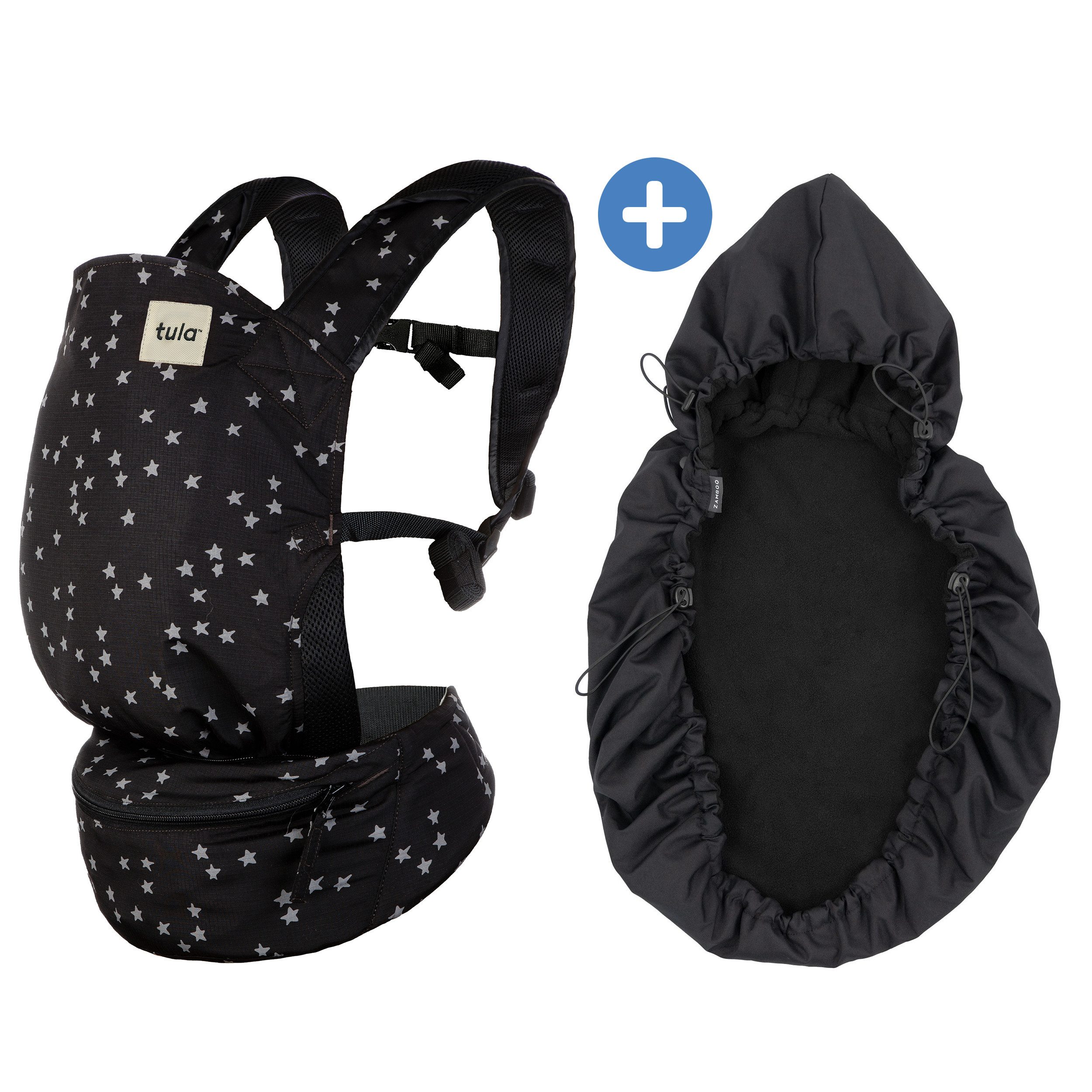 Tula Babytrage Lite Ultrakompakt - Discover, Baby Kinder Bauchtrage Rückentrage & Wetterschutz ab 5,4 kg - 13,6 kg