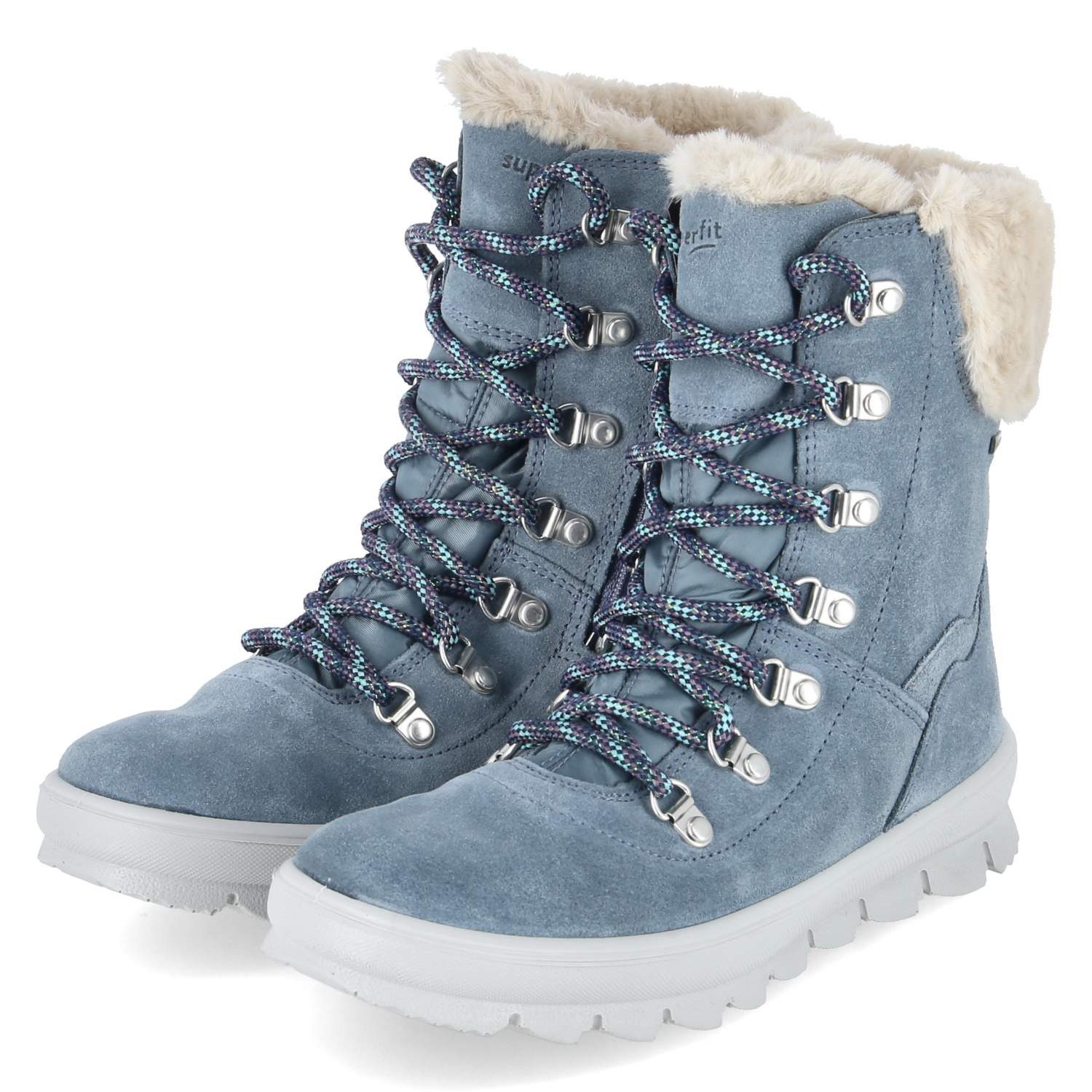 Superfit Superfit 1-000220-8010 Mädchen Leder & Textil blau Winterstiefel