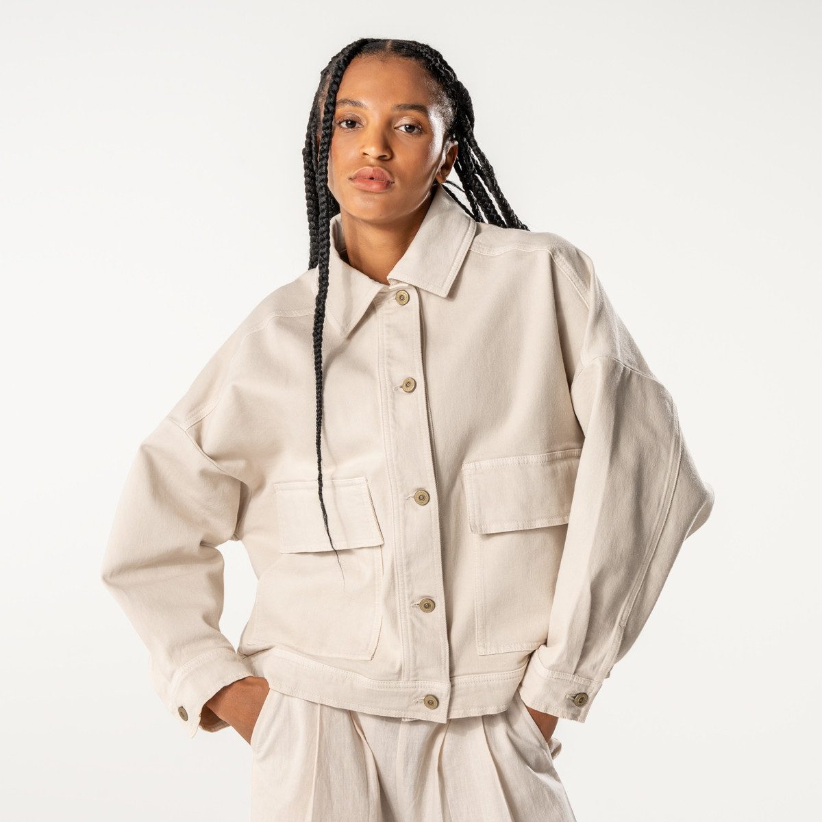 trueStory Jeansjacke DAFNE Weiter Boxy-Schnitt mit günstig online kaufen
