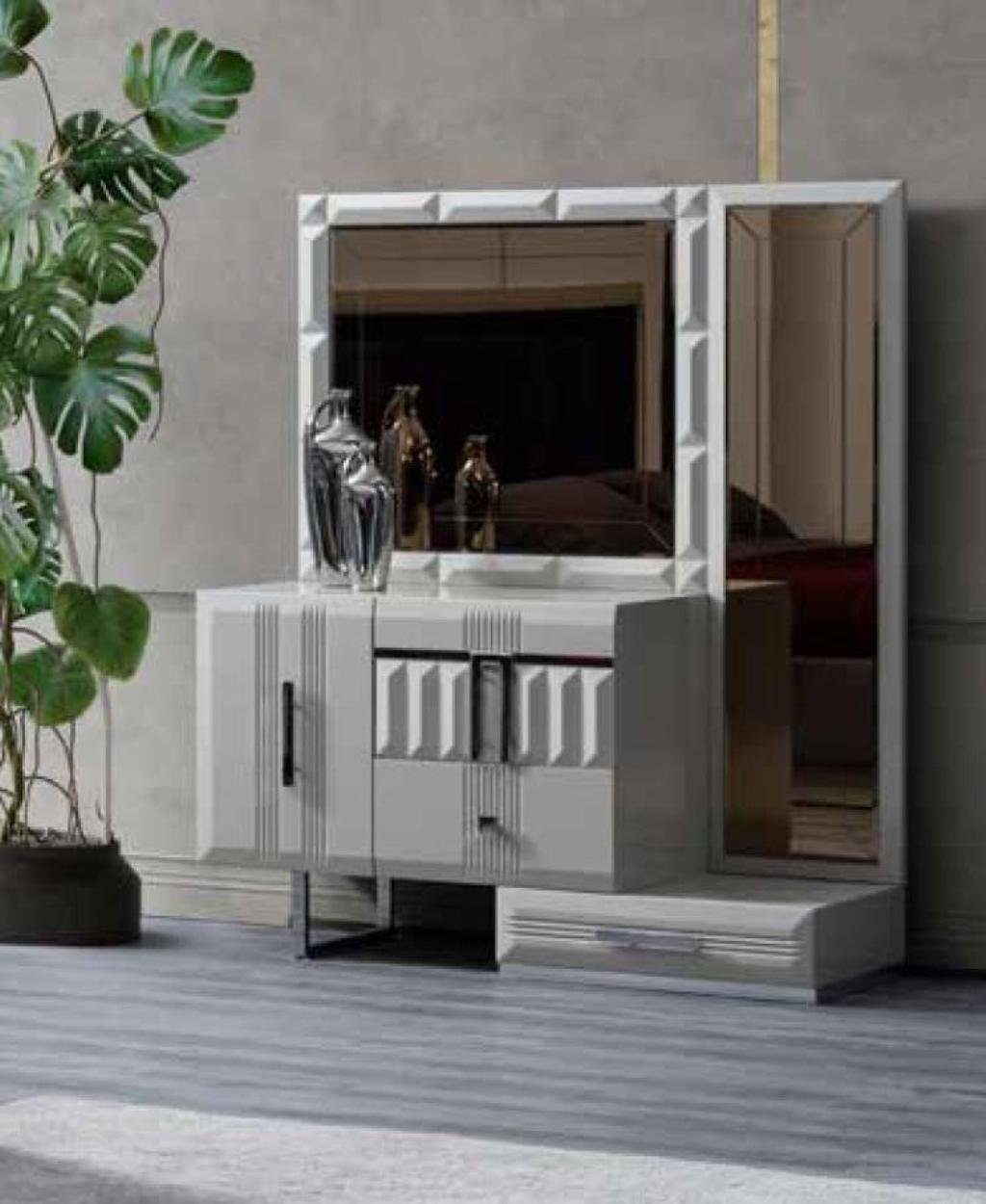 JVmoebel Kommode Modern Spiegel Schlafzimmer Konsole mit Holz Schminktisch Schminktisch