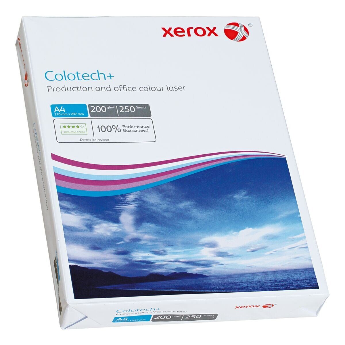 Xerox Farblaser-Druckerpapier Colotech+, Format DIN A4, 200 g/m², 164 CIE, 250 Blatt