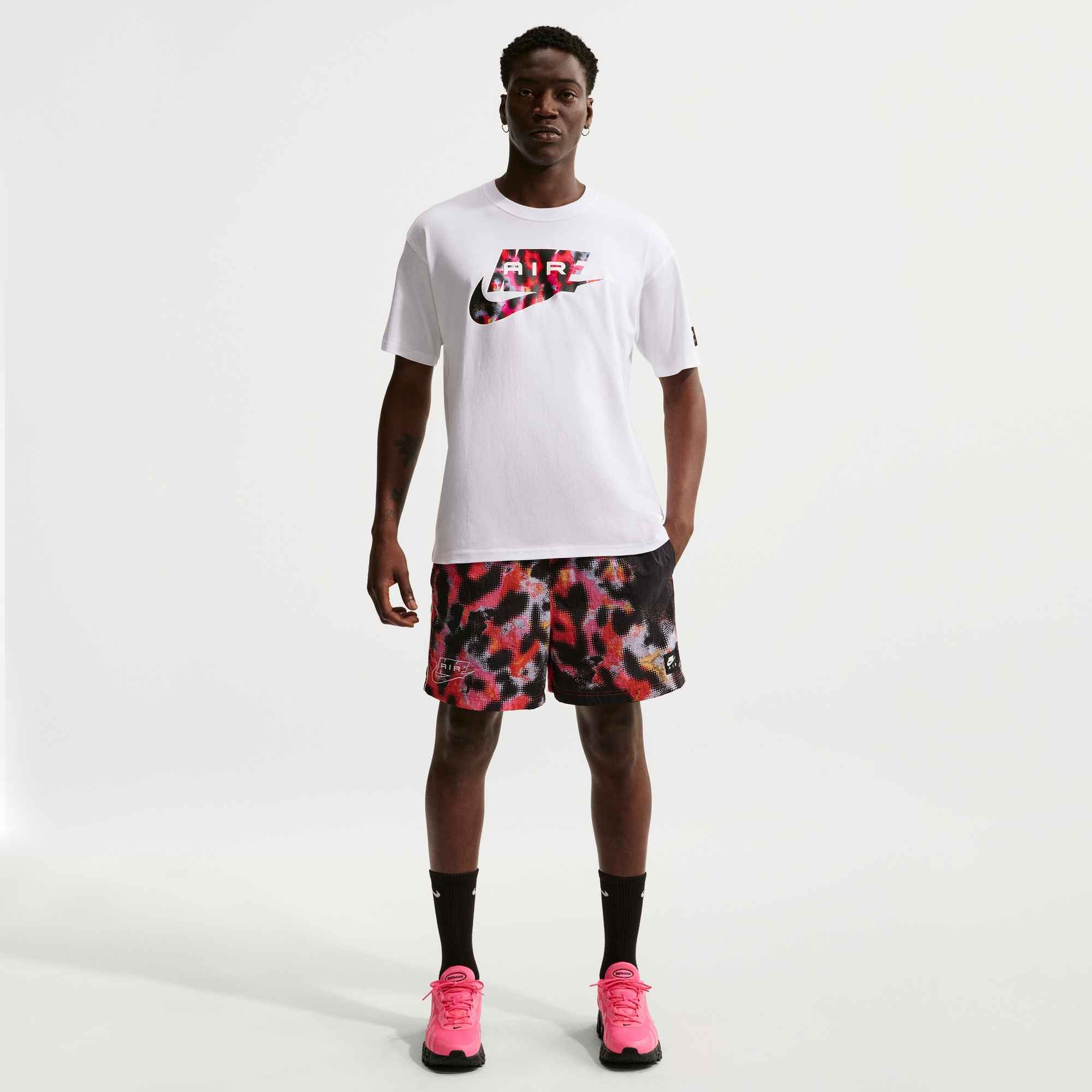 Nike T-Shirt U NSW TEE LSE AIR AOP für sportliche Aktivitäten, kurzärmlig, kragenlos, ohne Verschluss