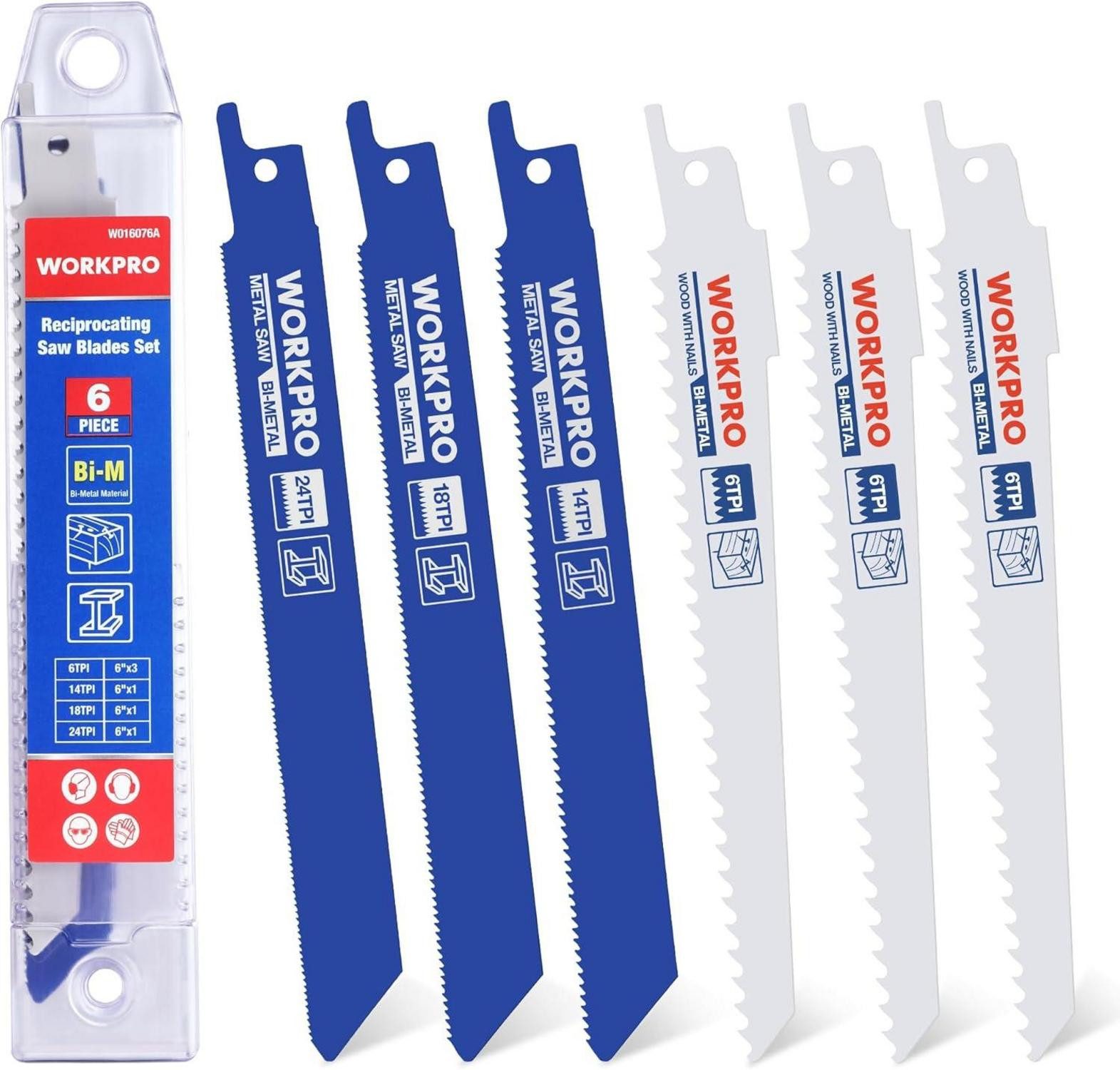 Multitool Sägeblätter Set 6-teilig Bi-Metall Aufbewahrungsbox für