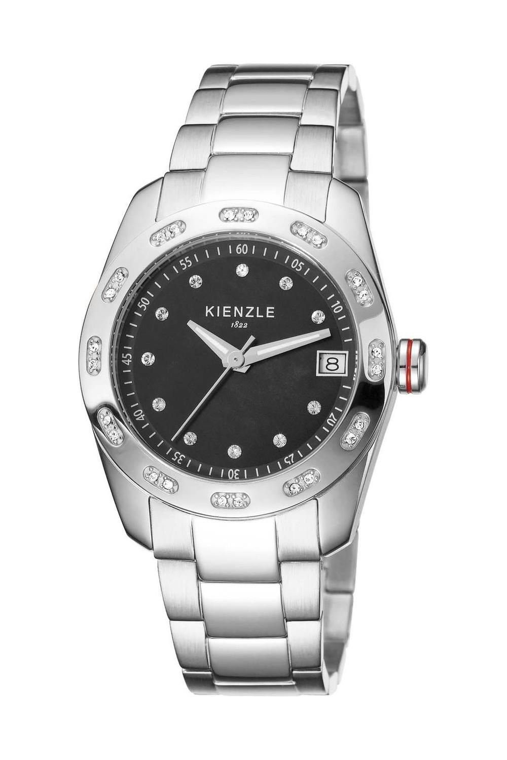 Kienzle Quarzuhr K3022014012-00016, Mit besetzte Indexe Lünette und Zirkonia