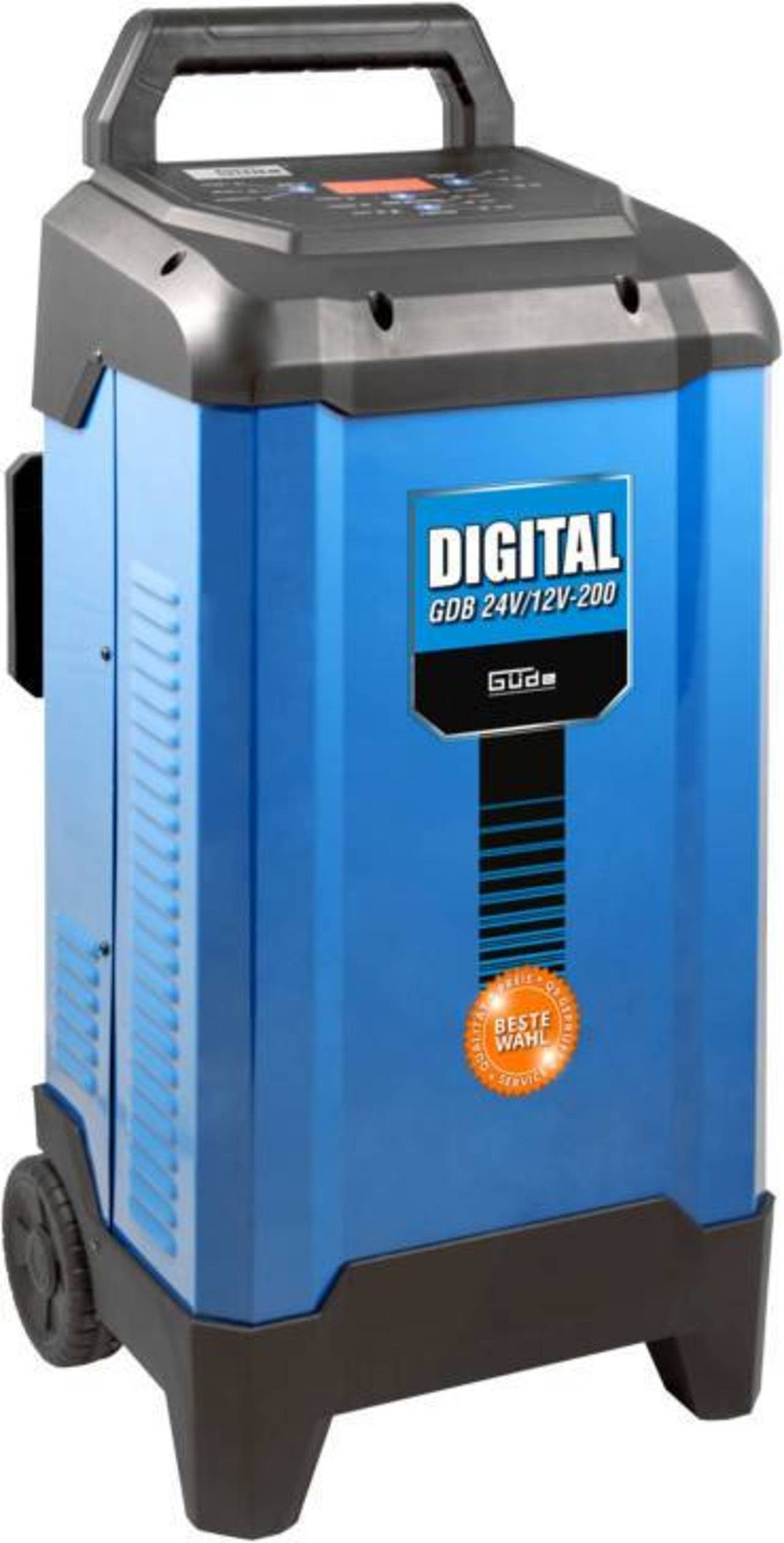 Güde 85128 Autobatterie-Ladegerät (Komplett-Set, LED, Elektroniksicher, Sicherheitsfunktionen)