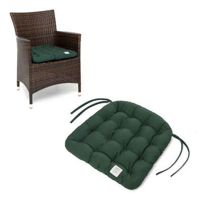 HAVE A SEAT Living Stuhlkissen - bequeme Sitzkissen 48x46 cm für Rattanstuhl - Premium Sitzauflage, orthopädisch, wetterfest, UV-Schutz (8/10), komplett waschbar bis 95°C