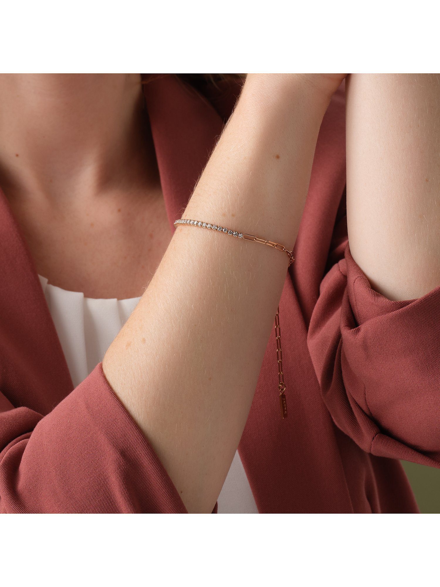 JETTE Silber Damen-Armband Armband 925er Zirkonia, JETTE modern