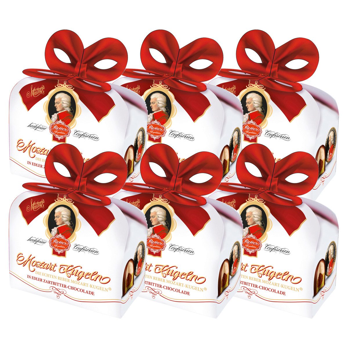 Reber Schokolade, Reber Mozart Duett-Packung, 6er Pack (6 x 40 g)