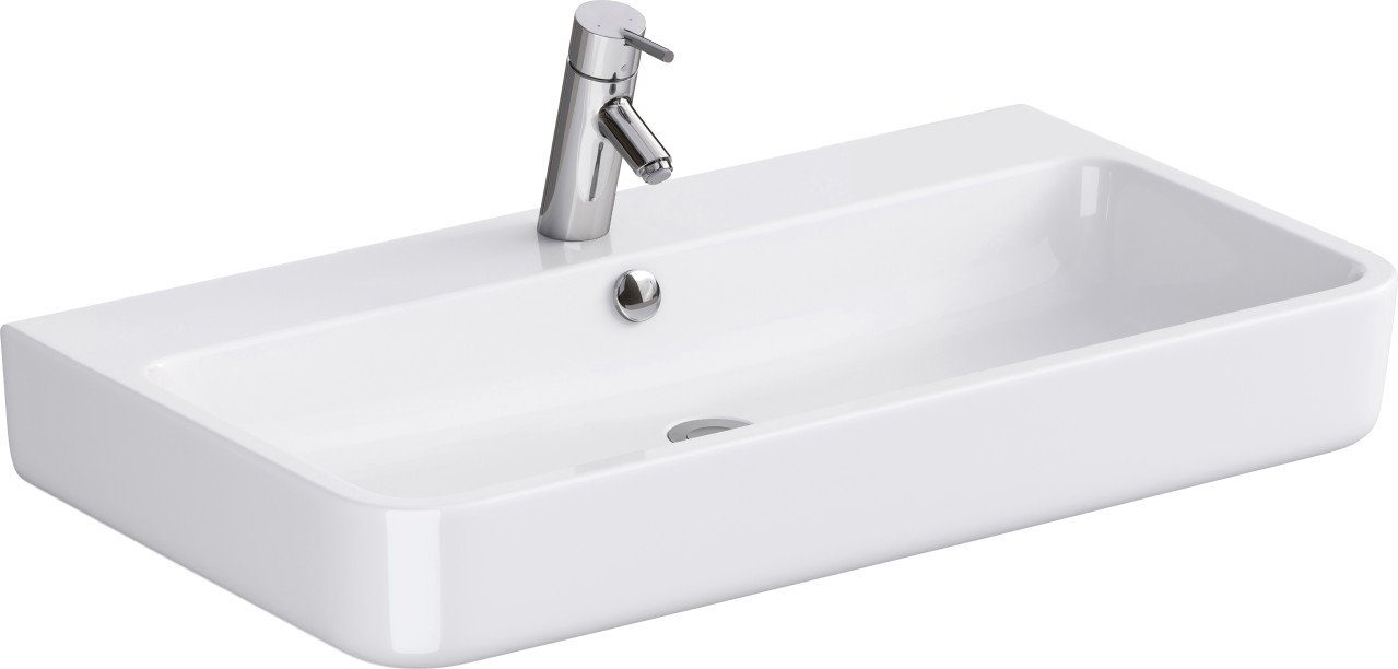 Primaster Waschbecken Primaster Keramikwaschbecken 80 cm Marina weiß günstig online kaufen