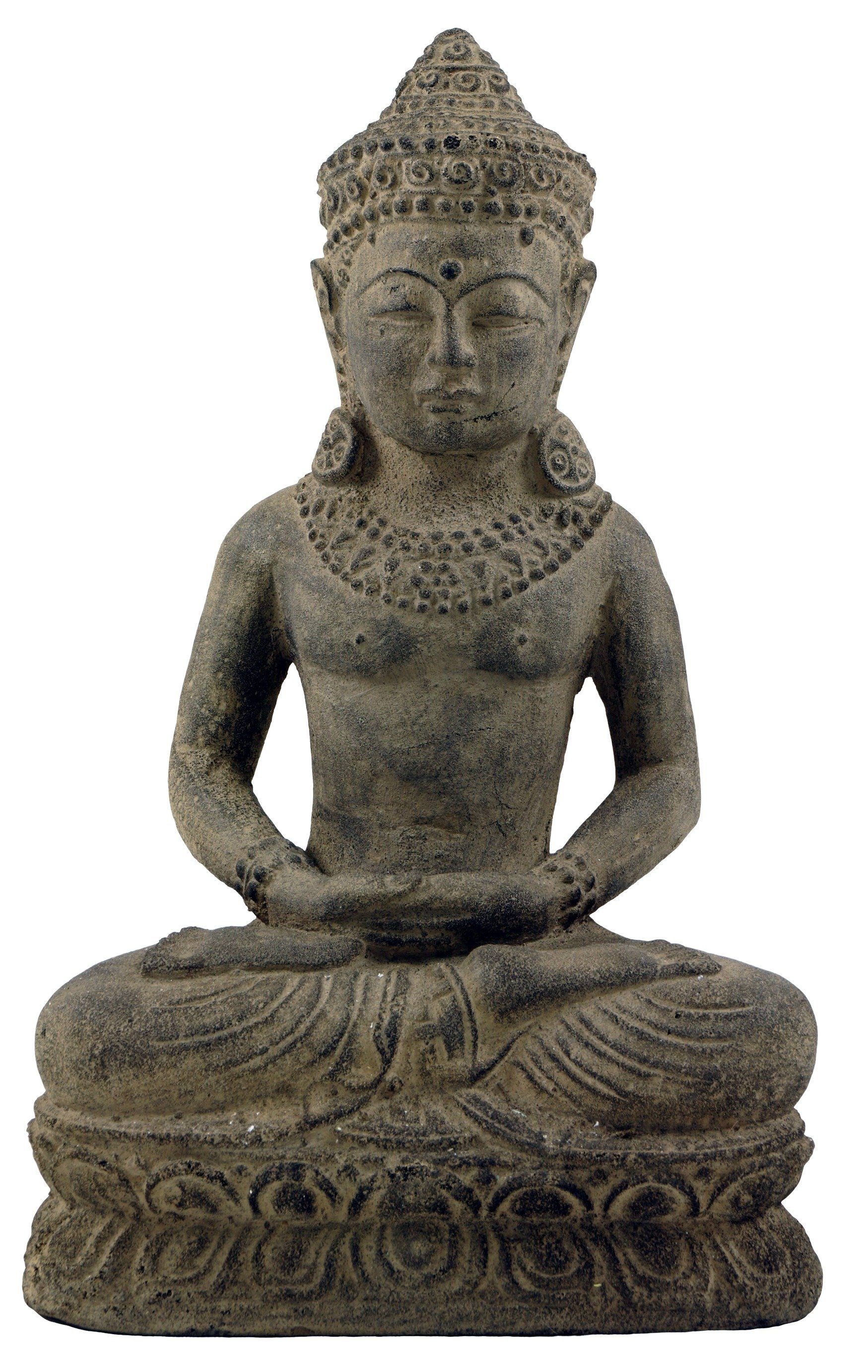 Guru-Shop Buddhafigur »Sitzender Buddha aus Stein, 30 cm - Modell 2