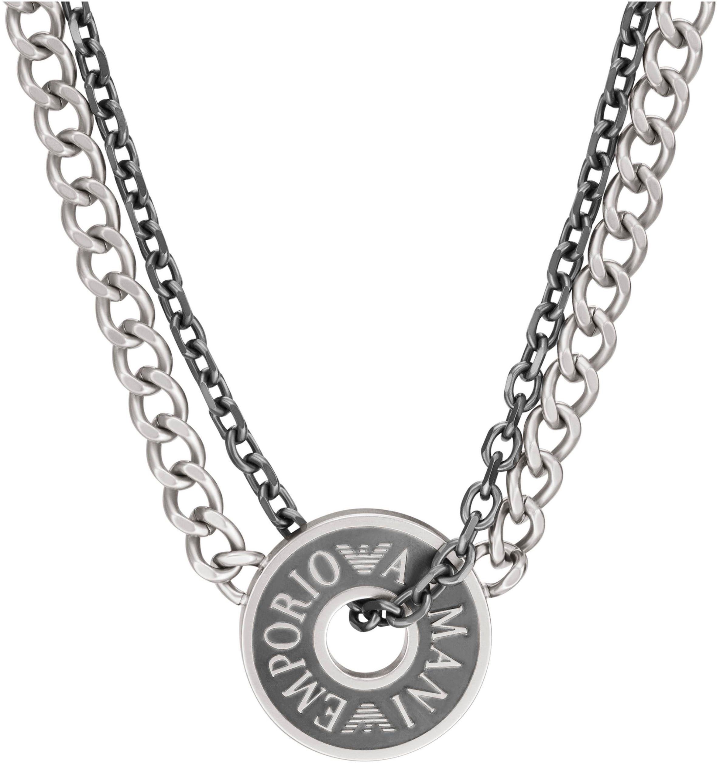 Emporio Armani Kette mit Anhänger Schmuck Geschenk Edelstahl Halskette Gliederkette, EGS3093040