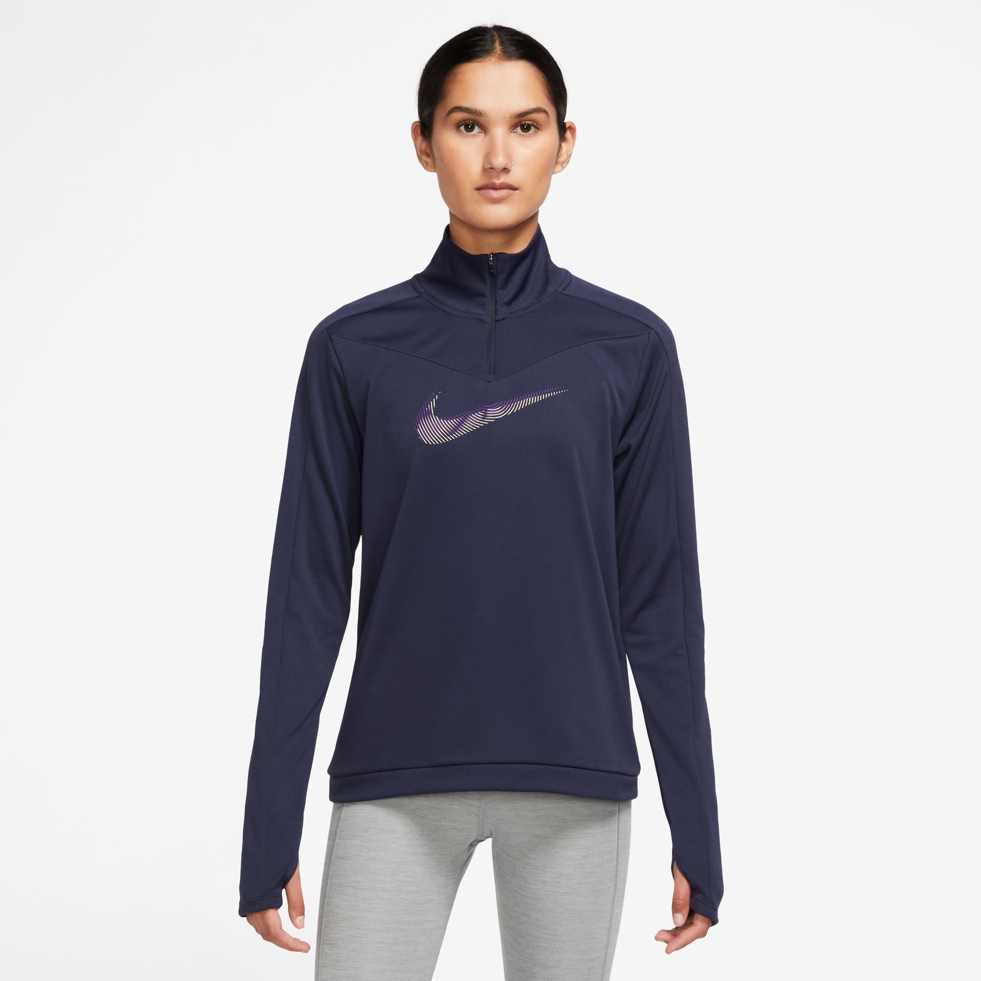 Nike Laufshirt DRI-FIT SWOOSH WOMEN'S 1/-ZIP RUNNING TOP