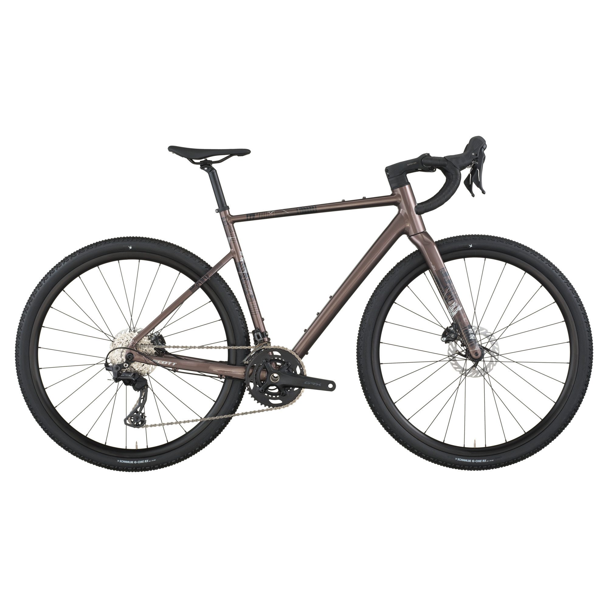 Scott Crossrad Speedster Gravel Team plum grey M / 54, Shimano GRX RD-RX820, 24 Speed Schaltwerk