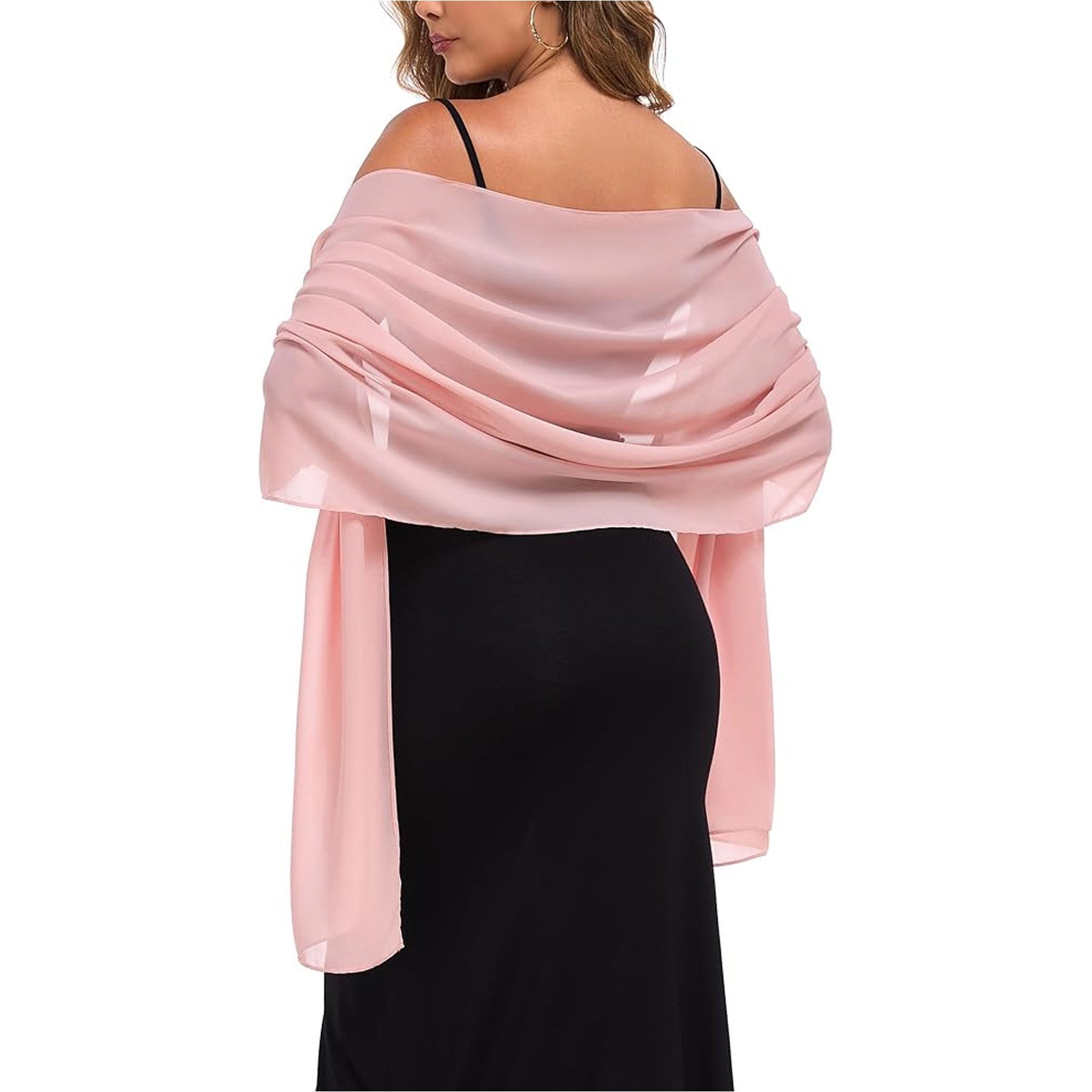 Mutig Modeschal Chiffon Stola für Damen 200x70cm – Eleganter, (leichter Schal aus weichem Chiffon, Schultertuch), für Abendkleid, Hochzeit, Braut, festliche Anlässe, Sommer, Party