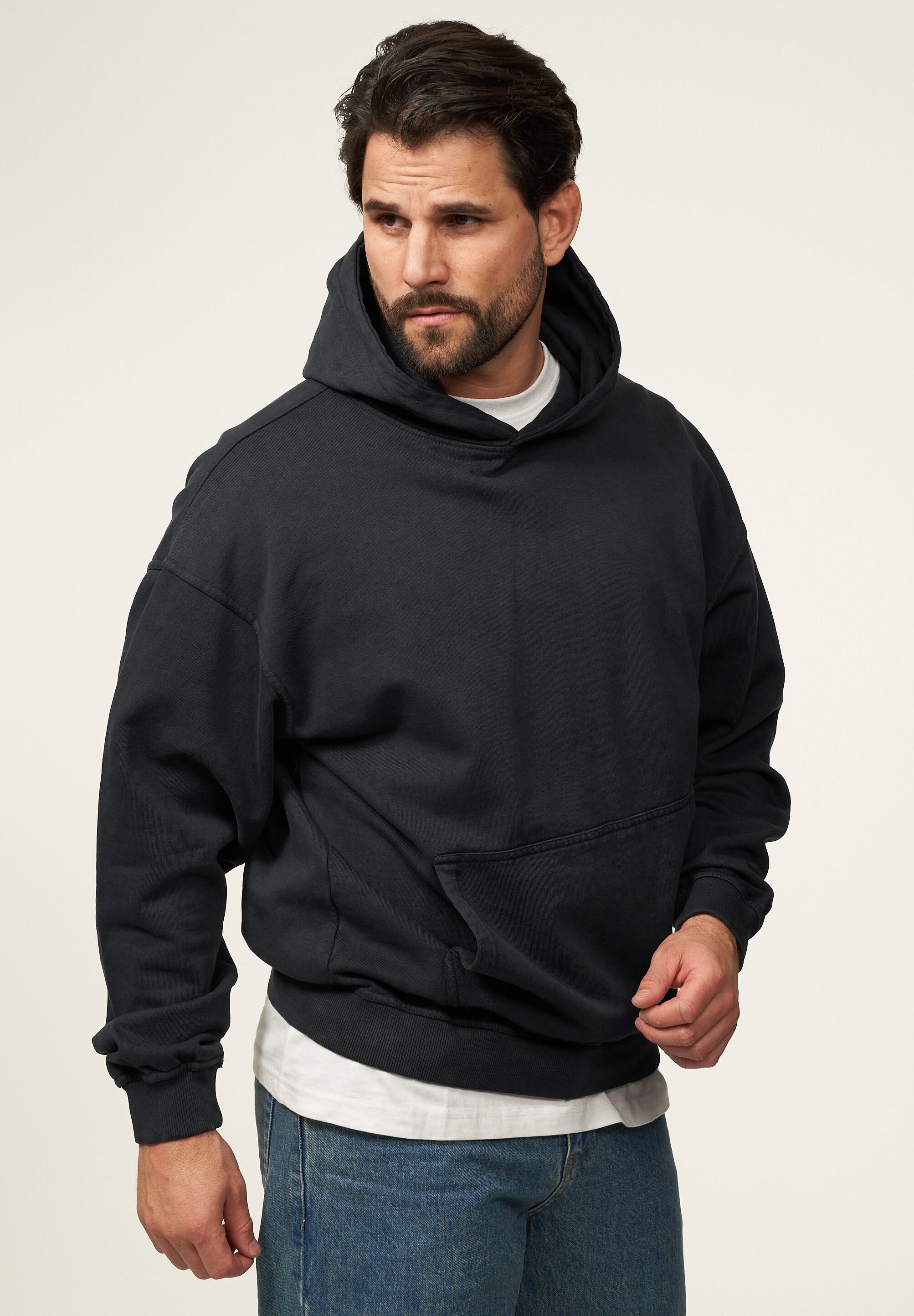 BEHYPE STUDIOS Hoodie BHSOITA Herren Heavy Oversize Blank Kapuzenpullover Sweatshirt Raglan Sweater