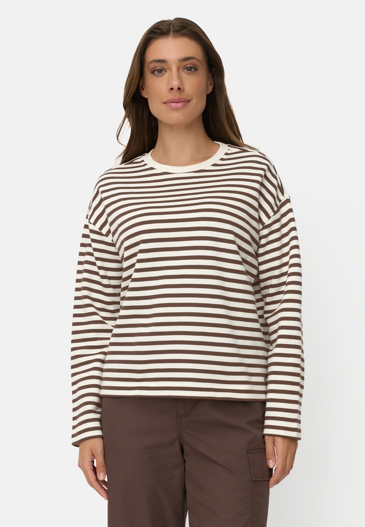 camel active Sweatshirt aus einem Baumwollmix Langarm