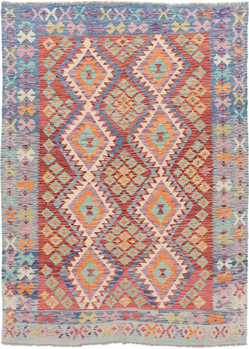 Orientteppich Kelim Afghan 181x248 Handgewebter Orientteppich, Nain Trading, rechteckig, Höhe: 3 mm