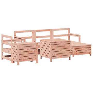 vidaXL Gartenlounge-Set 7-tlg. Garten-Sofagarnitur Massivholz Douglasie, (1-tlg)