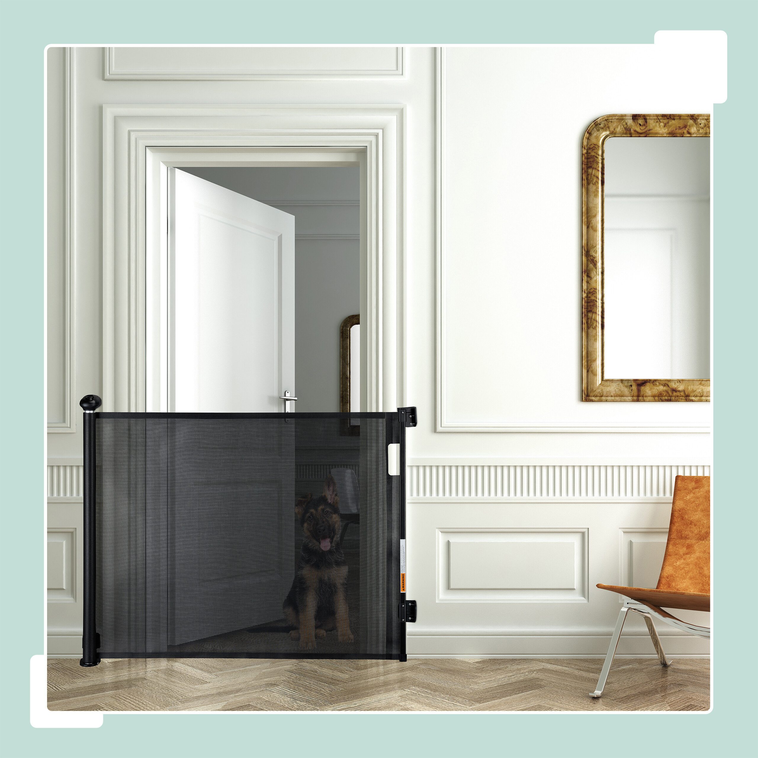 relaxdays Universalschutzgitter Treppenschutzgitter Design B 70-180 günstig online kaufen