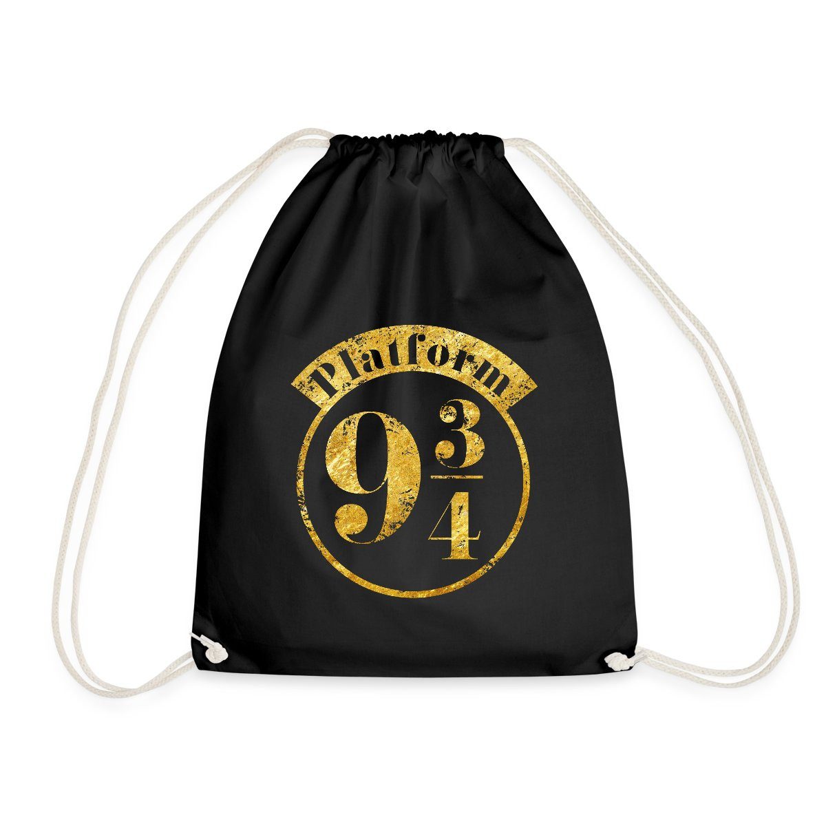 Spreadshirt Turnbeutel Harry Potter Platform 9 3/4 Gold Turnbeutel (1-tlg)