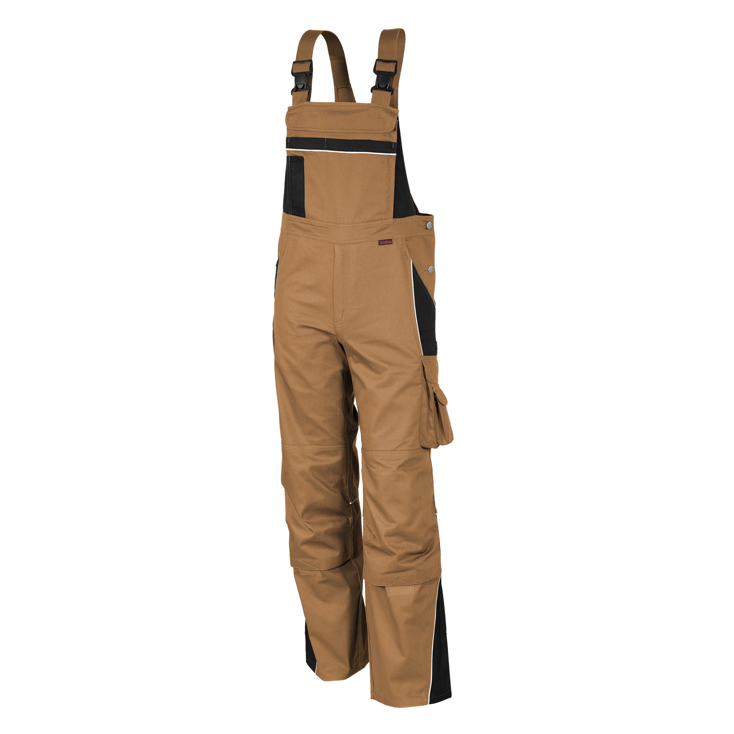 PRO Latzhose - HIGH Blaumann QUALITY MG Arbeitslatzhose QUALITEX g khaki/schwarz PROfessionals WORKWEAR für 245