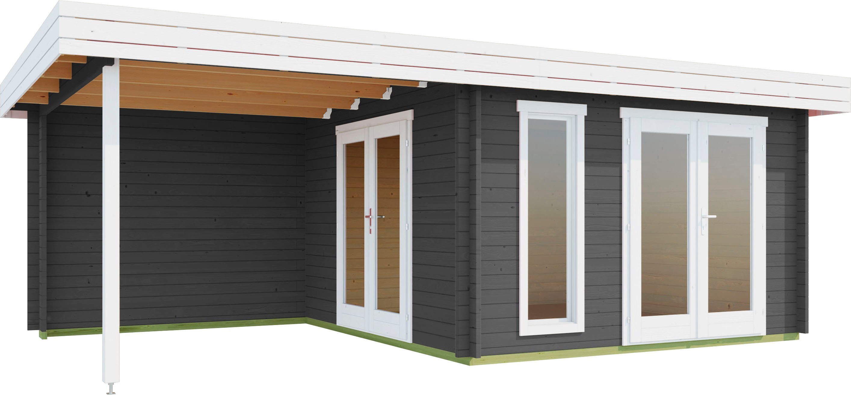 LASITA MAJA Gartenhaus Andres, BxT: 689x415 cm, (Set, inkl. Fussbodenbretter zum verlegen)