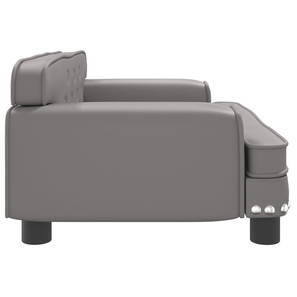 vidaXL Hundekorb 70 x 45 x 30 cm Hundebett Grau 70x45x30 cm Kunstleder Körbchen Hundeso