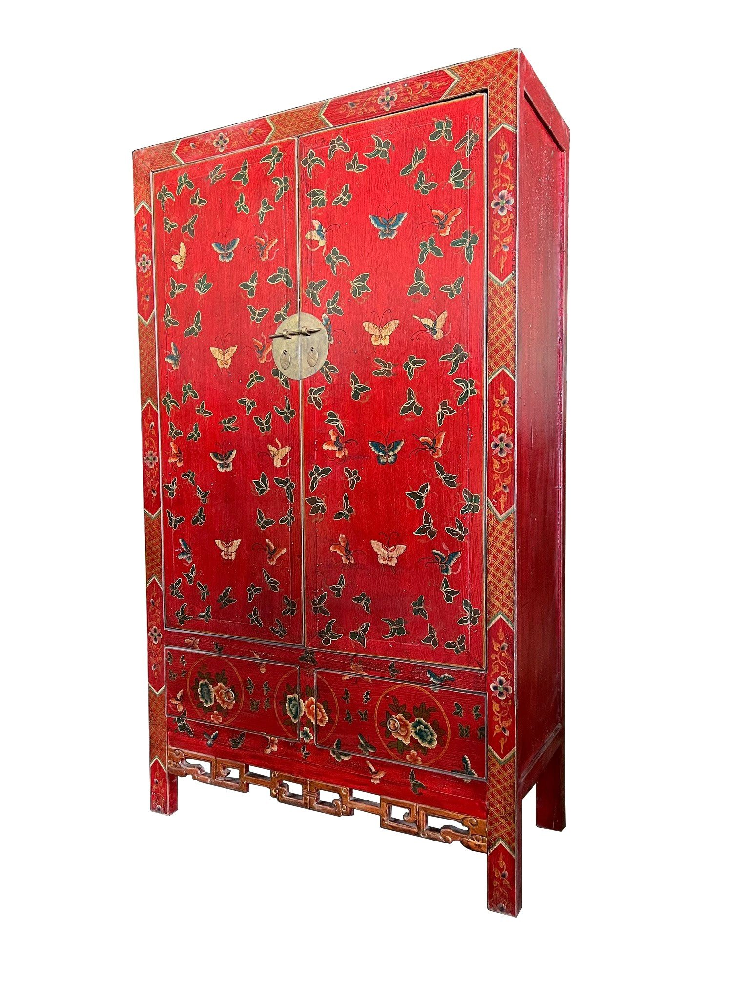 Luxury-Park-Direct Kommode Chinesischer Kleiderschrank in Handarbeit aus Massivholz angefertigt