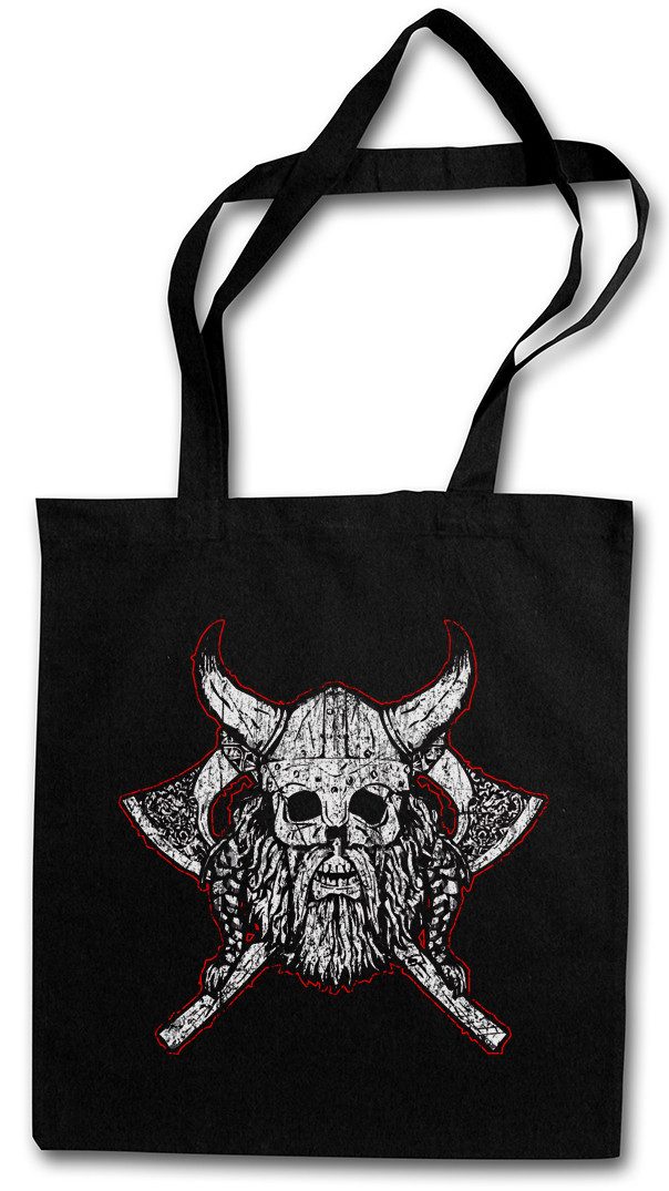 Beuteltasche Viking Skull VII Stofftasche Runen Runes Thor Norse Vikings Norsemen