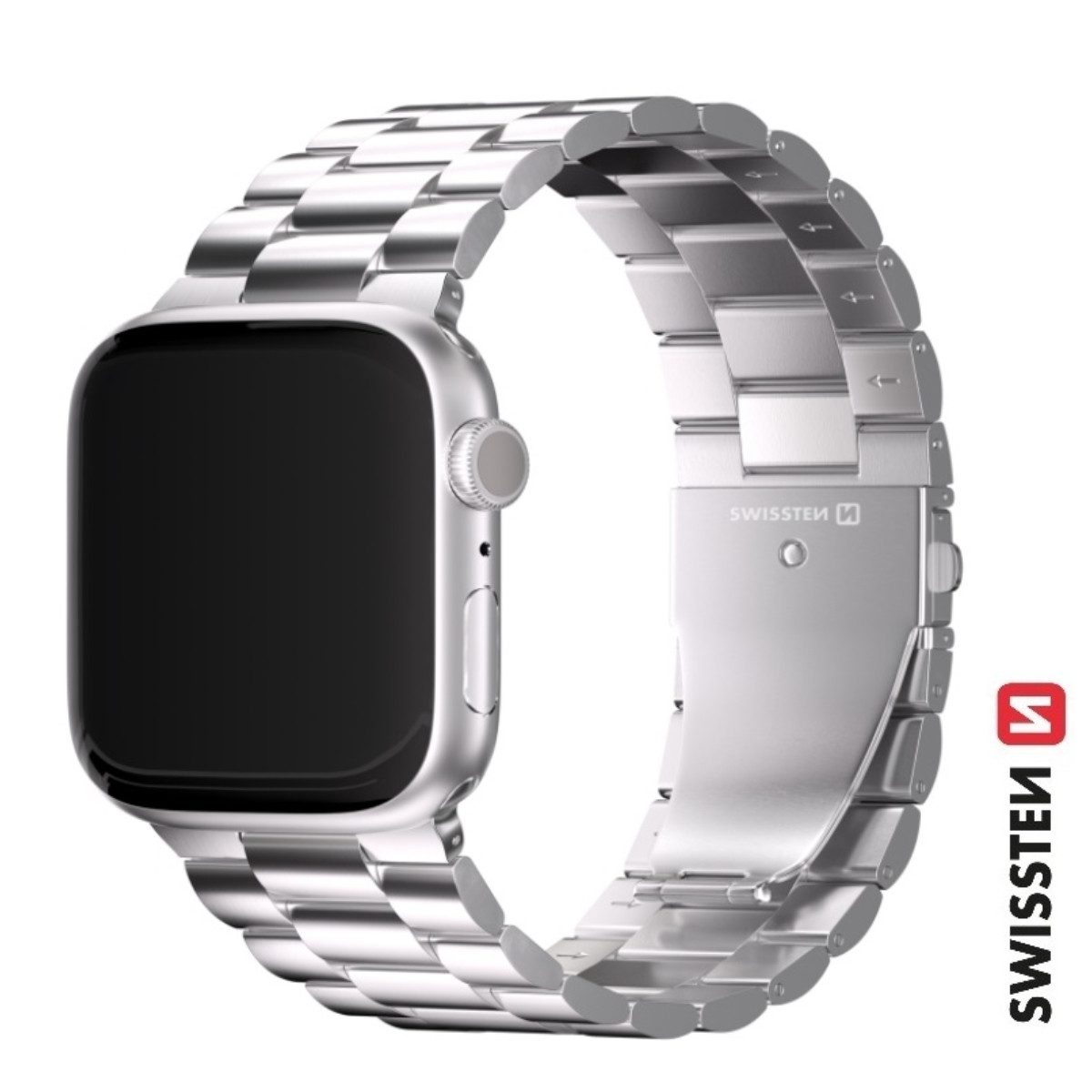 SWISSTEN Smartwatch-Armband, Edelstahlarmband passend für Apple Watch 42–49 günstig online kaufen