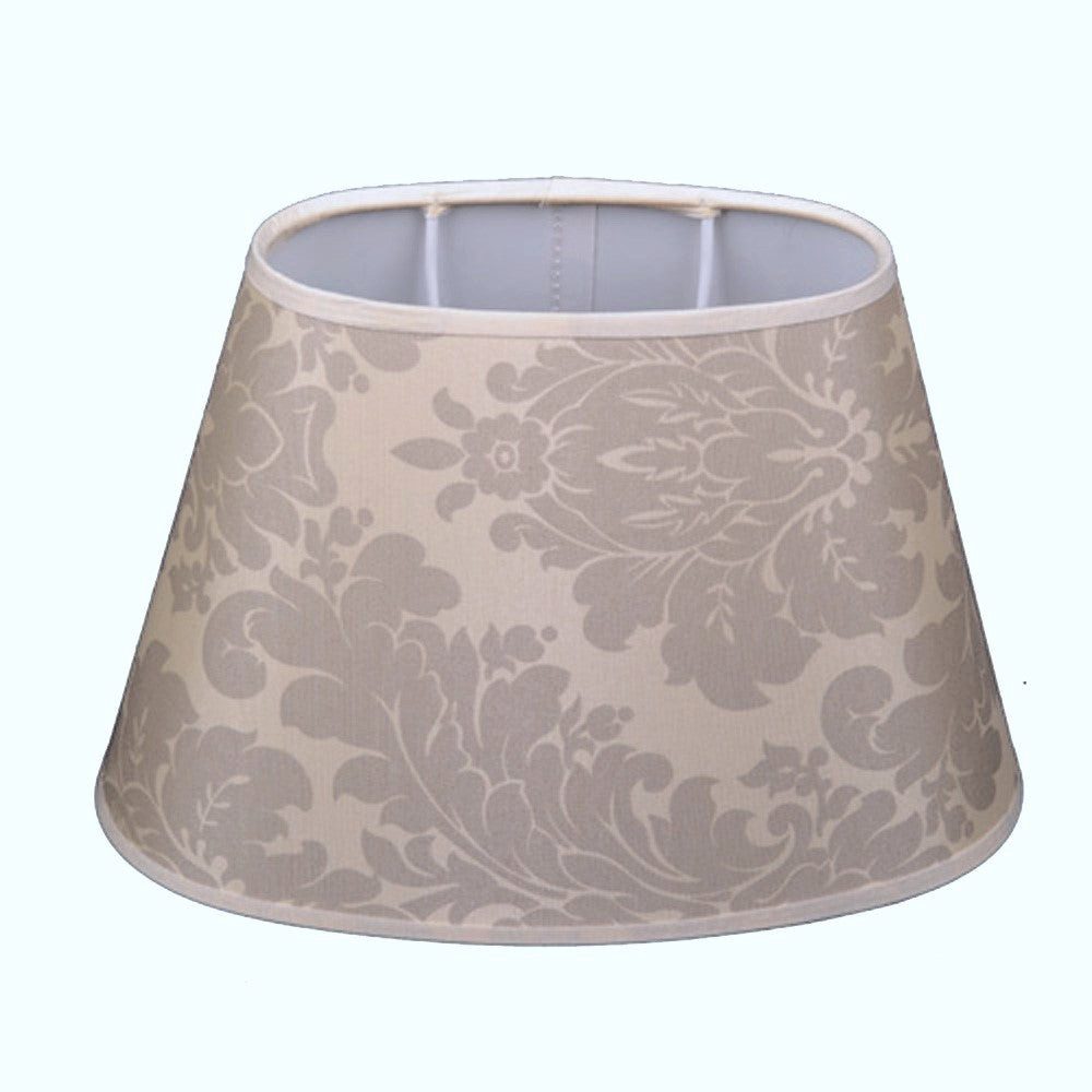 Dirk Davids Leuchten GmbH Lampenschirm Lampenschirm Oval Brilliant Creme für Tischleuchte 25-15-16cm