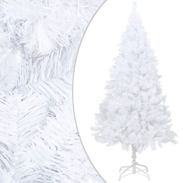 vidaXL Künstlicher Weihnachtsbaum Künstlicher Weihnachtsbaum mit LEDs Kugeln Weiß 120 cm PVC