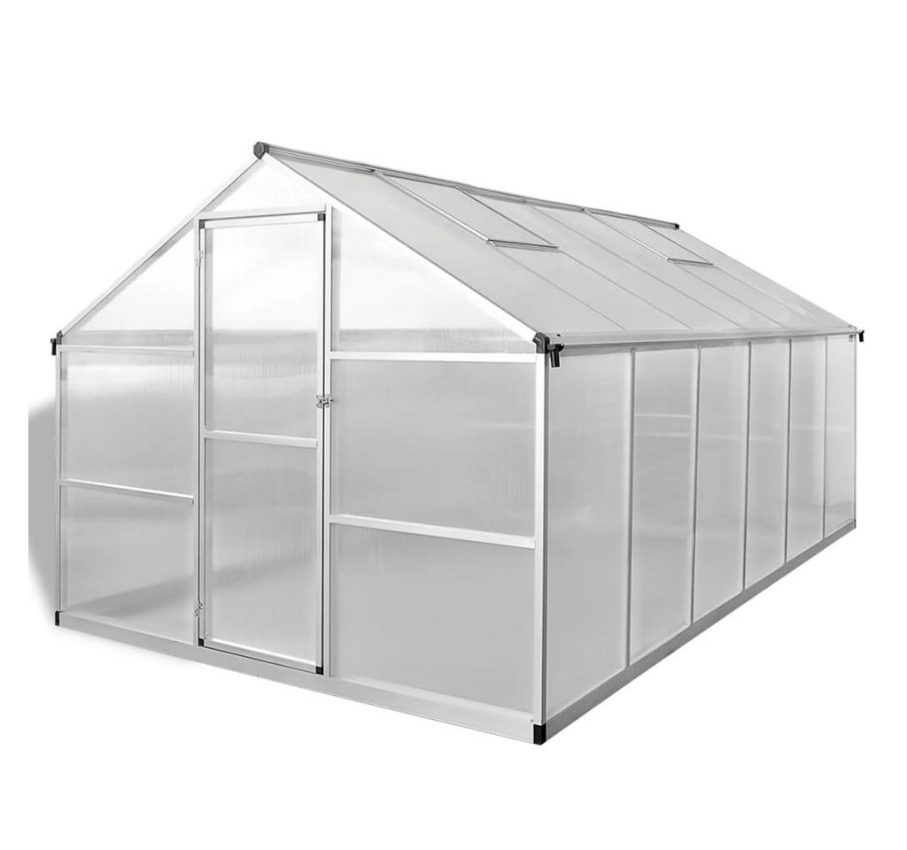 Thumbnail - furnicato Gewächshaus mit Fundament Verstärkt Aluminium 9,025 m²