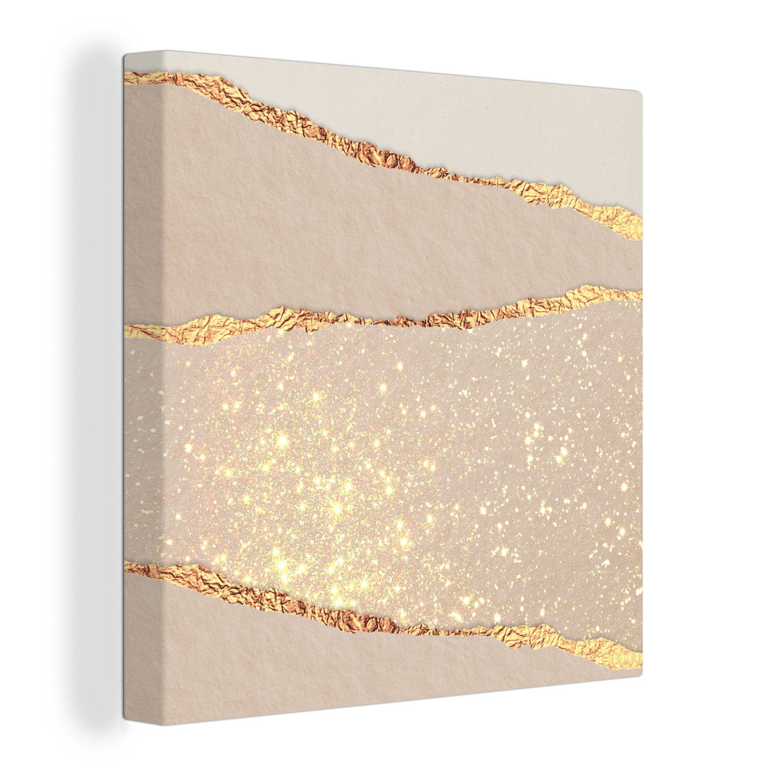 OneMillionCanvasses® Leinwandbild Glitzer - Luxus - Gold - Abstrakt, Fotodr günstig online kaufen