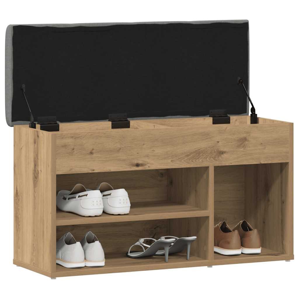 vidaXL Sitzbank Schuhbank Artisan-Eiche 82x32x45,5 cm günstig online kaufen
