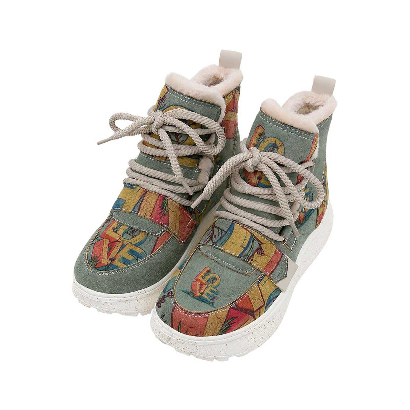 DOGO Snowie High-Top Bootlove Damen Stiefeletten Schnürstiefelette Handgefe günstig online kaufen