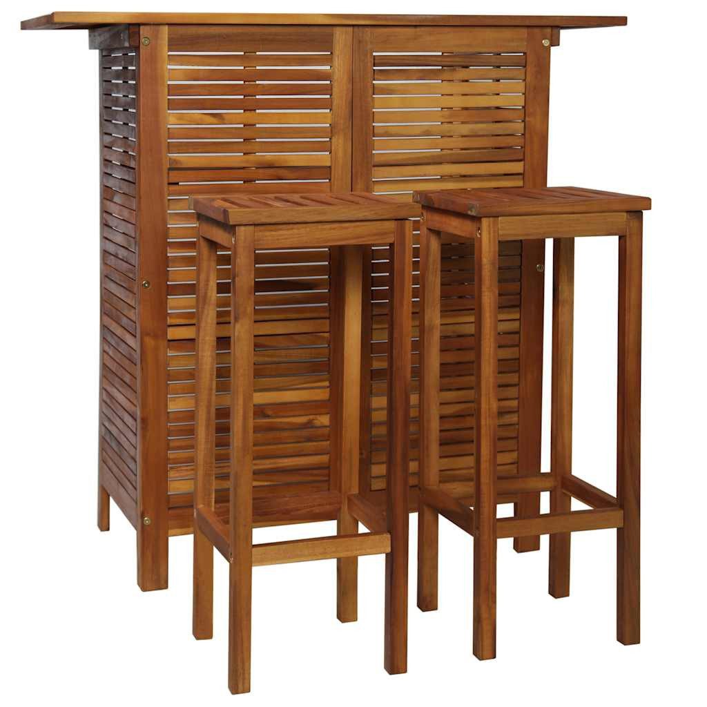 vidaXL Gartenlounge-Set Bartisch und Stuhl-Set 3-tlg. günstig online kaufen