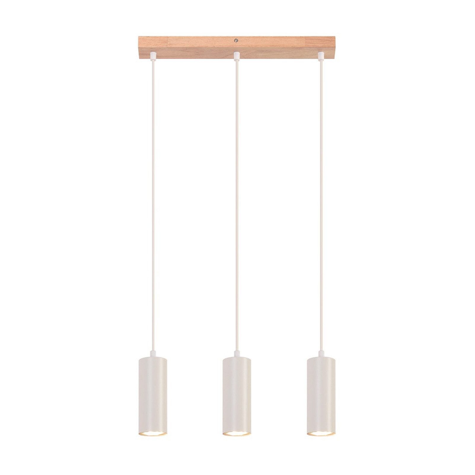 ZMH Pendelleuchte Esszimmer 3 Flammig Holz - Weiß Hängelampe Vintage für Wo günstig online kaufen